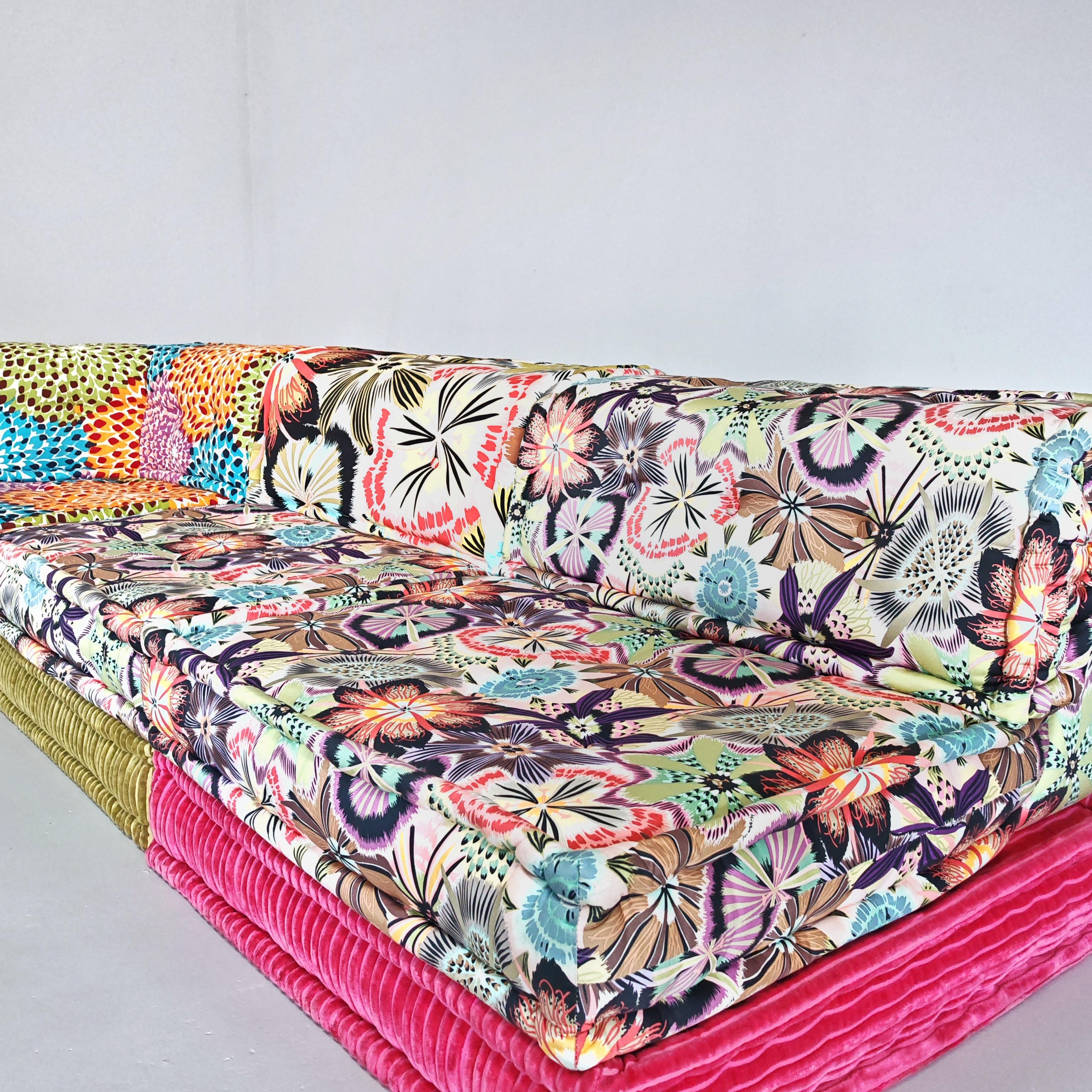 Mah Jong Roche Bobois Canapé 12 pièces par H. Hopfer tissus fins Missoni Excellent état - En vente à Milano, MI