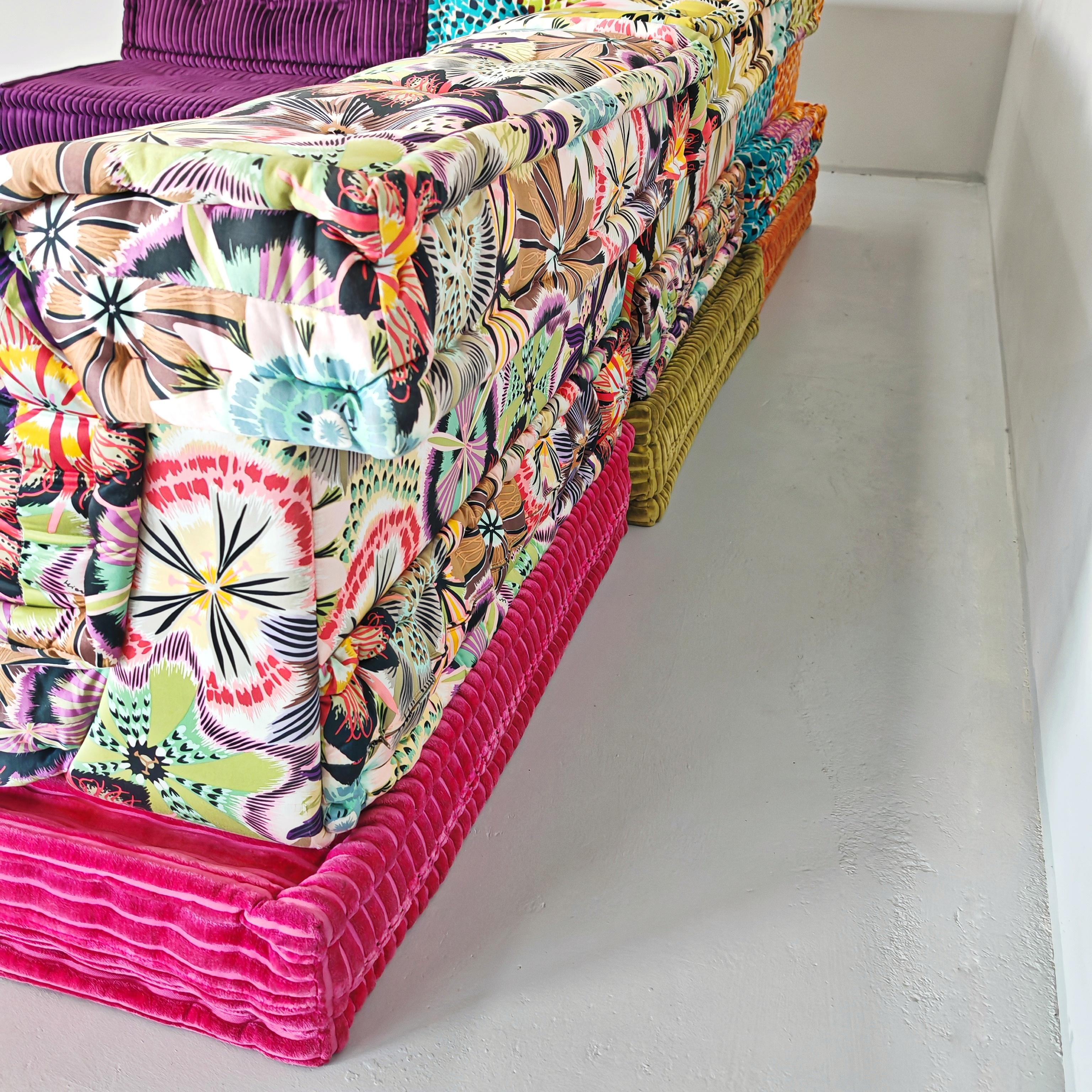 Coton Mah Jong Roche Bobois Canapé 12 pièces par H. Hopfer tissus fins Missoni en vente