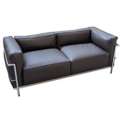 Vintage Sofa 2 seat  LC3 by Le Corbusier, Pierre Jenneret and Charlotte Perriand