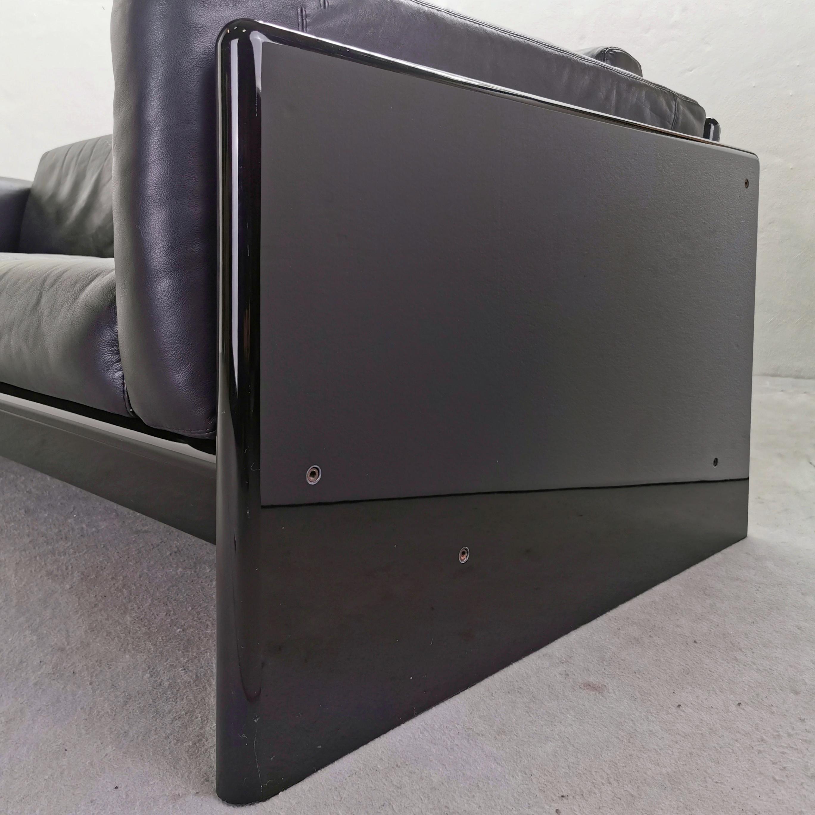 3-Sitzer Sofa aus Leder und Lack Studio Simon von Gavina im Angebot 5