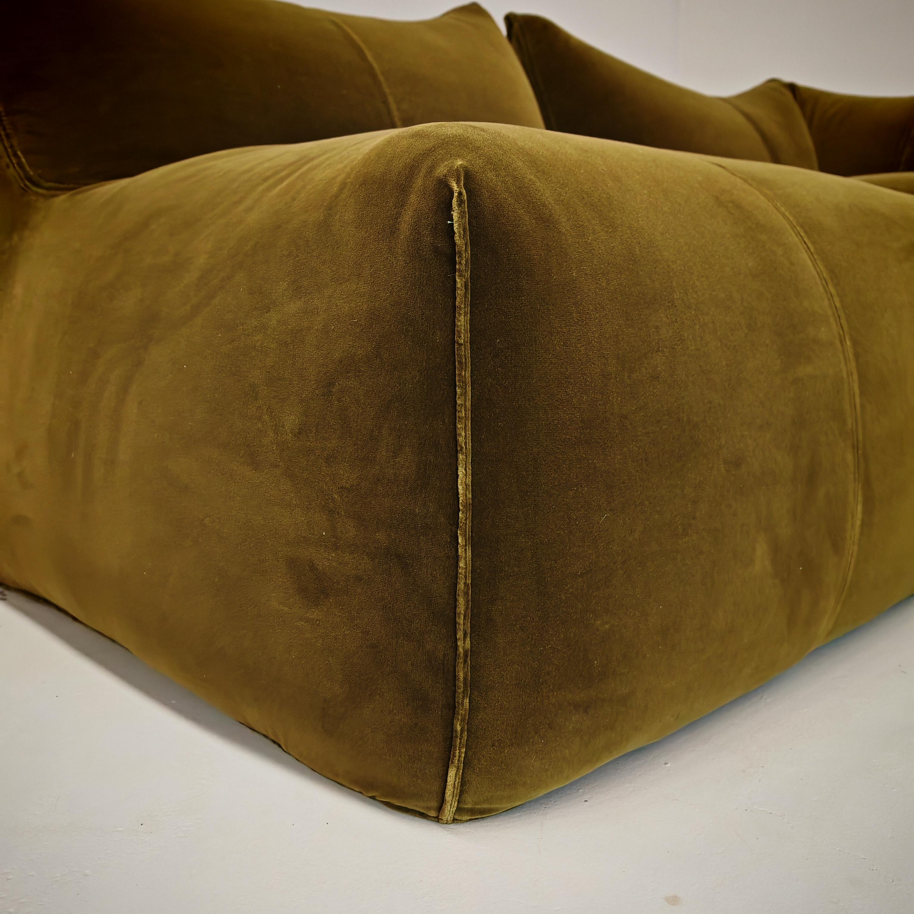 20th Century Canapé 4 modules 'Bambole' design by M.Bellini for B&B 1970 velours vert en vente