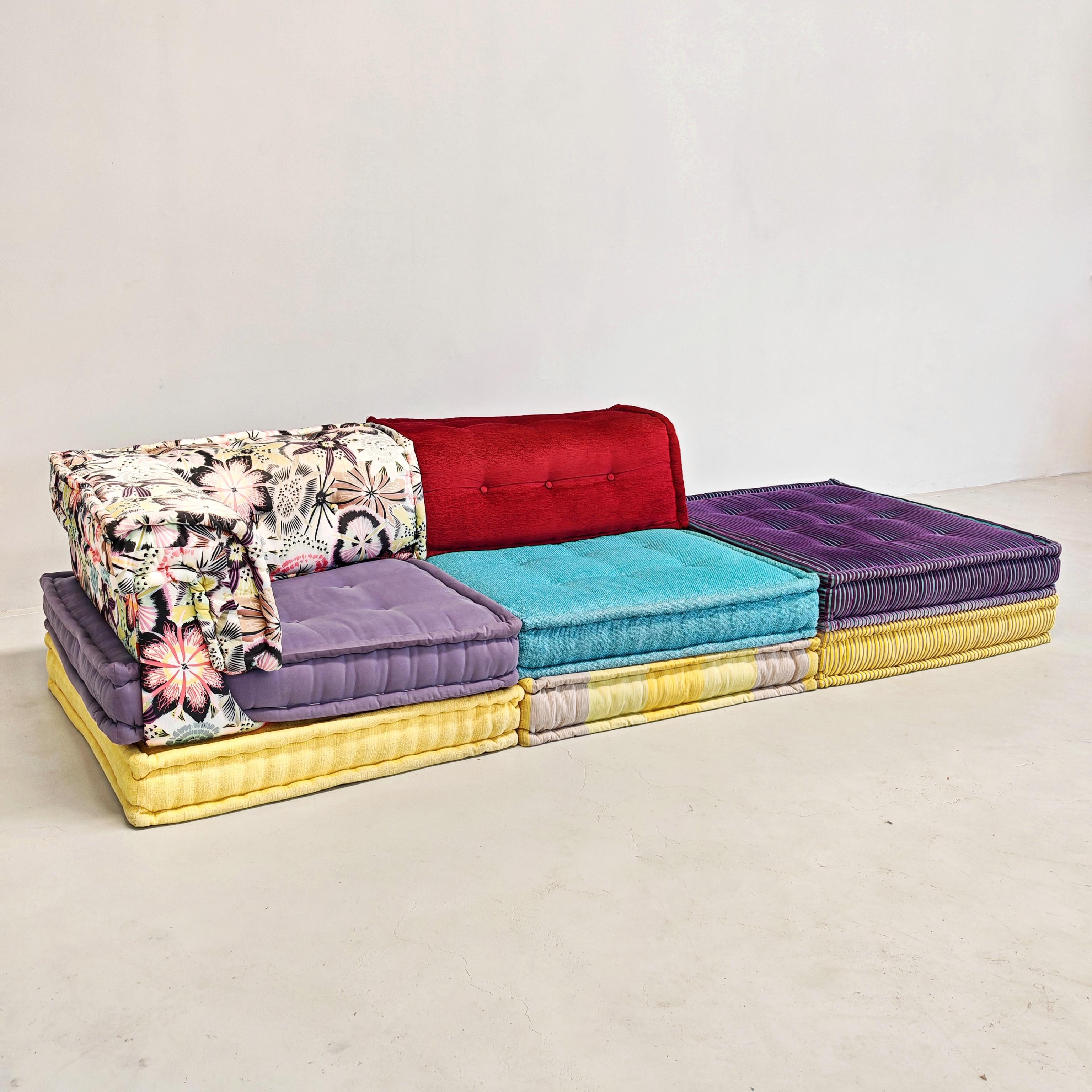 Postmoderne Mah Jong Roche Bobois Canapé 8 pièces par H. Hopfer tissus fins Missoni en vente