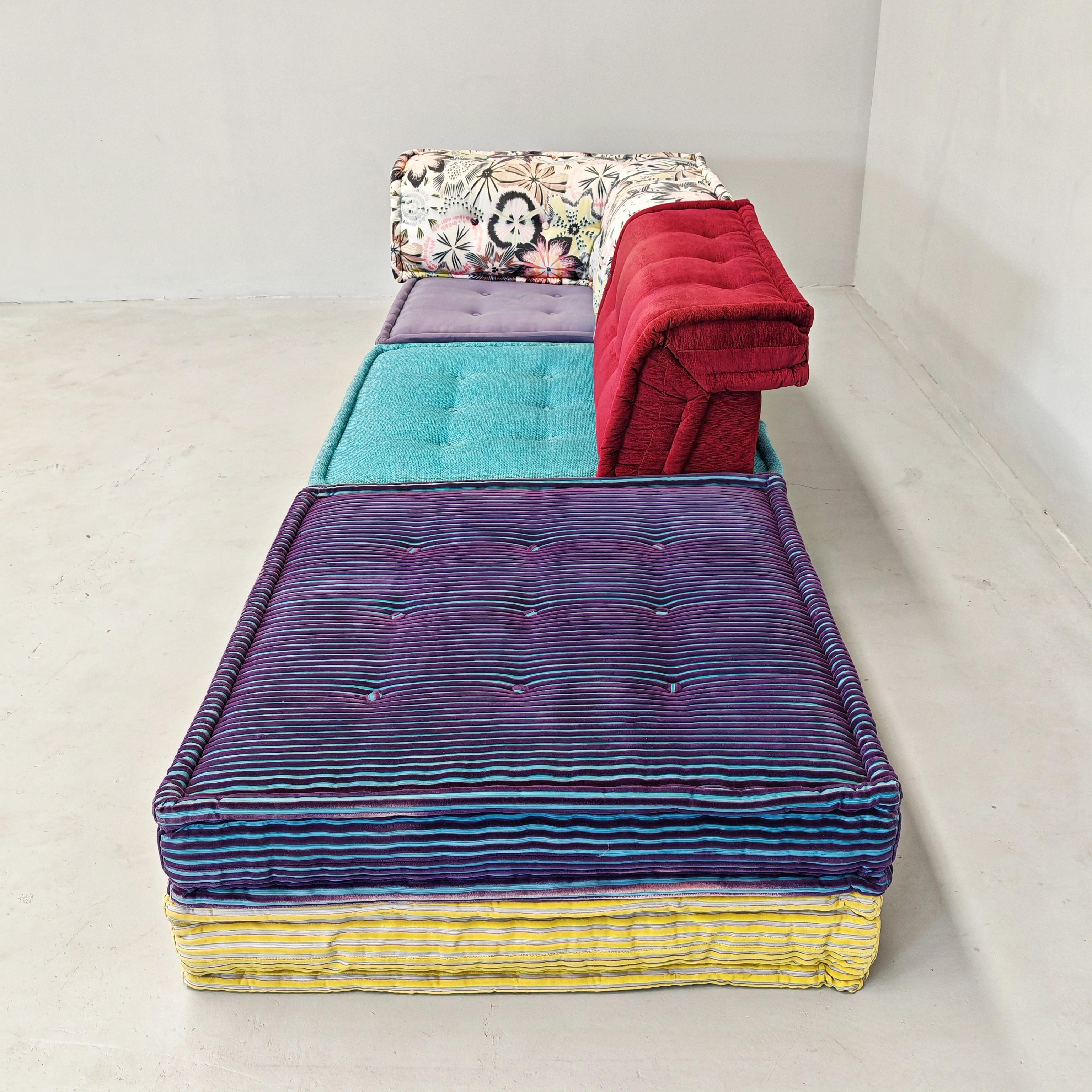 Mah Jong Roche Bobois Canapé 8 pièces par H. Hopfer tissus fins Missoni Bon état - En vente à Milano, MI