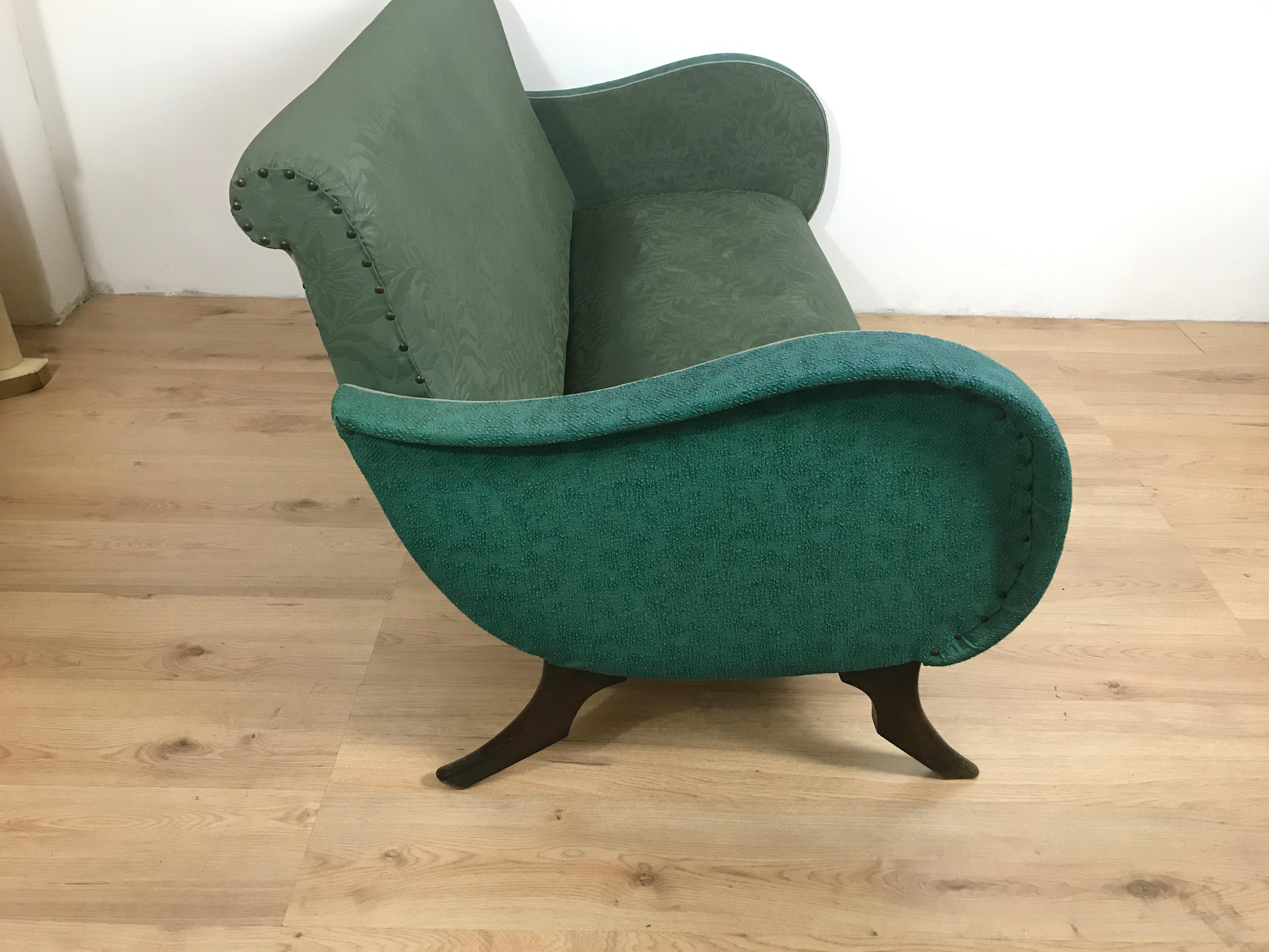 Amazing, Mid Modern Century, Sofa. Italy 1940 For Sale 6