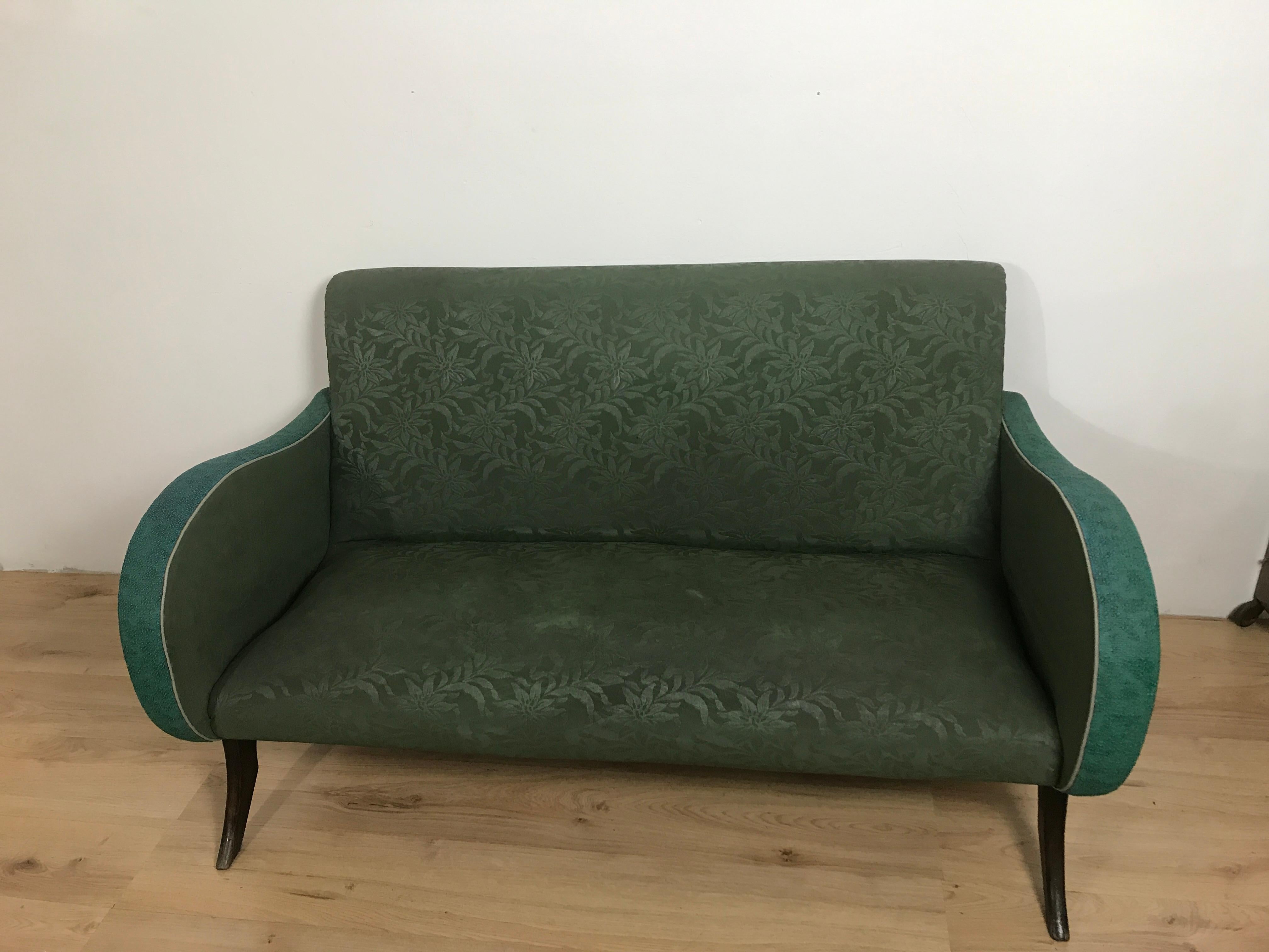 Amazing, Mid Modern Century, Sofa. Italy 1940 For Sale 12
