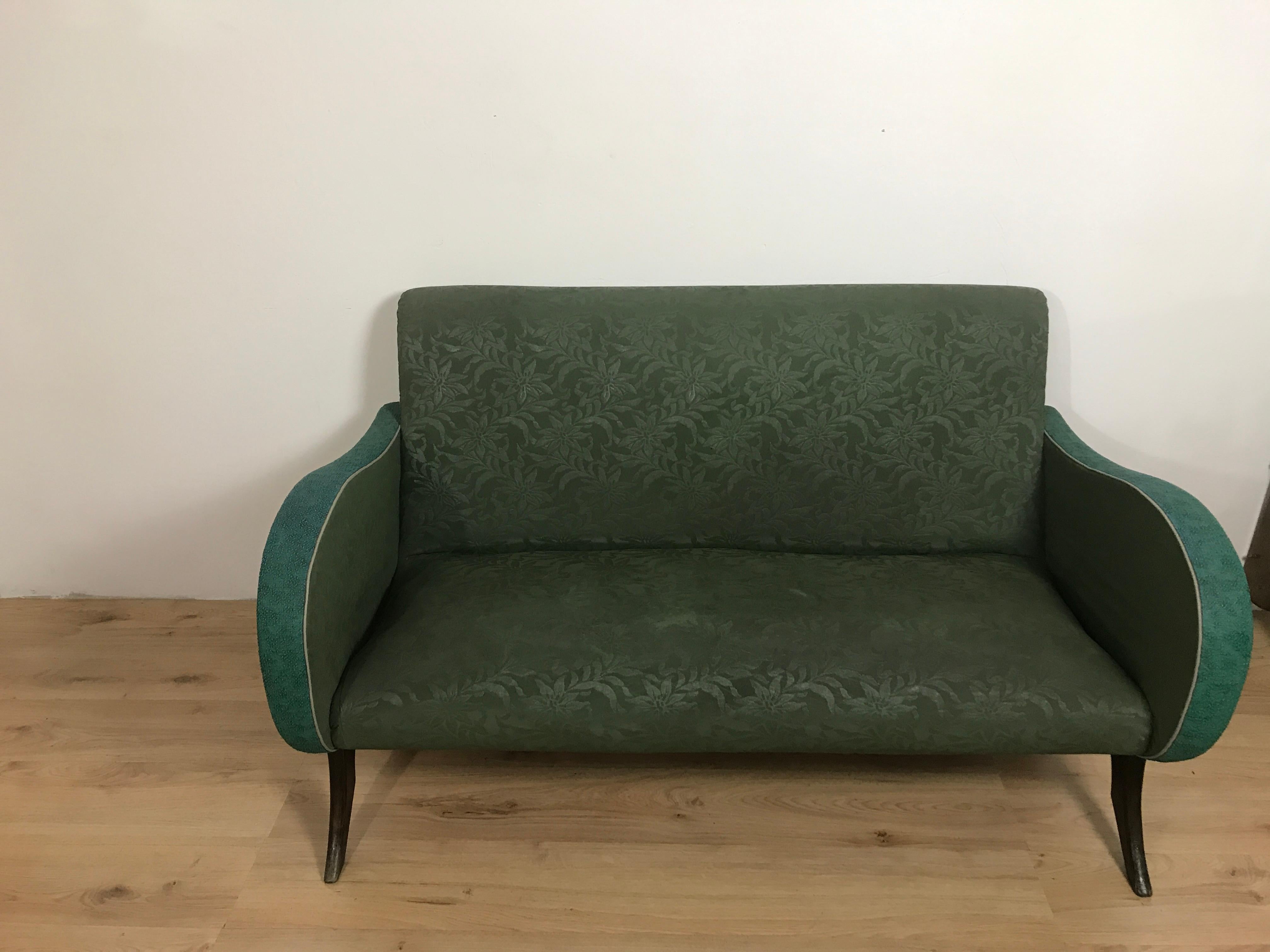 Amazing, Mid Modern Century, Sofa. Italy 1940 For Sale 13