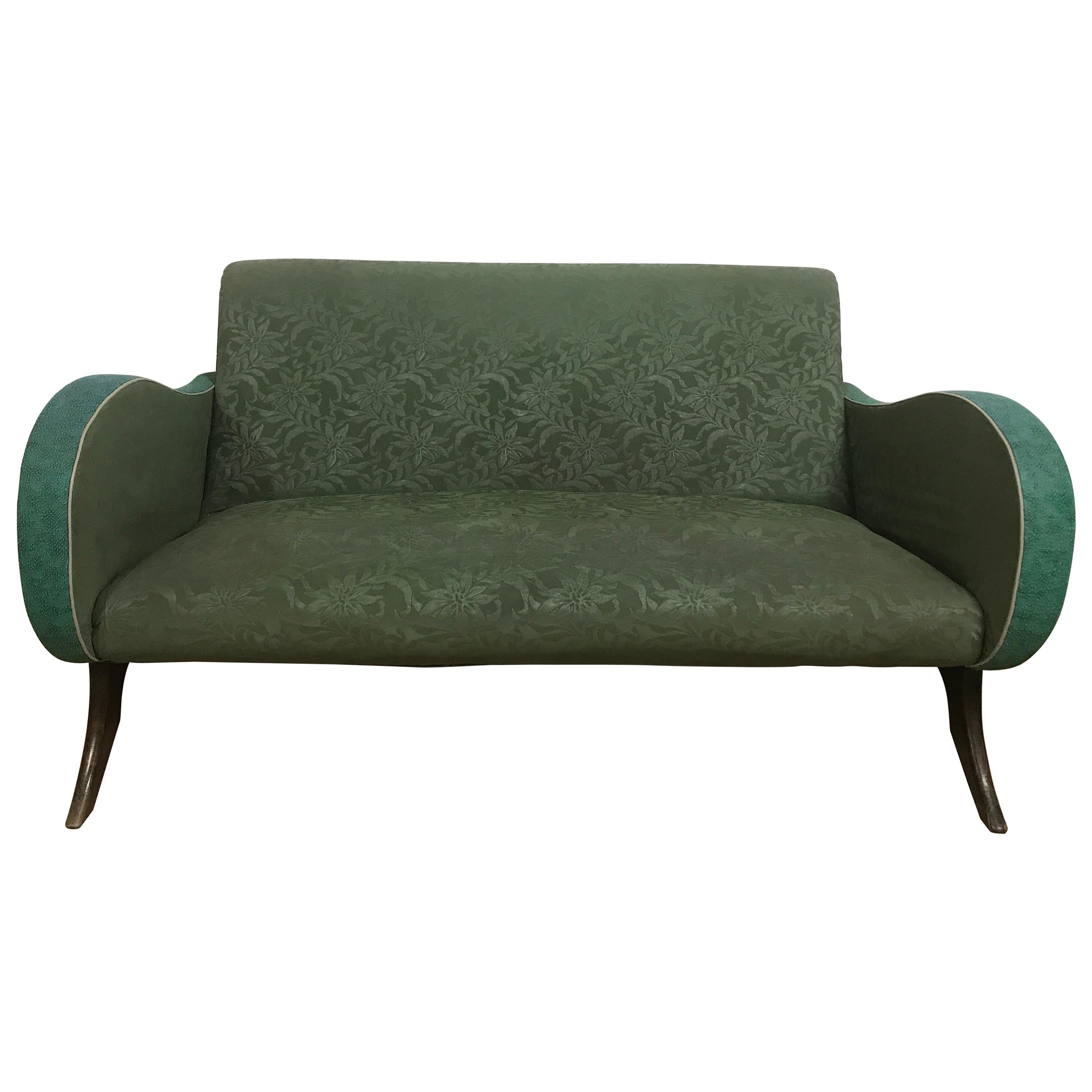 Amazing, Mid Modern Century, Sofa. Italy 1940 For Sale