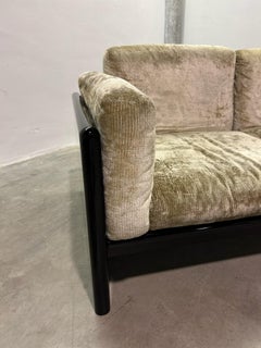 Divano Arnolfo a 3 posti laccato nero Ufficio progetti Gavina per Simon Internat