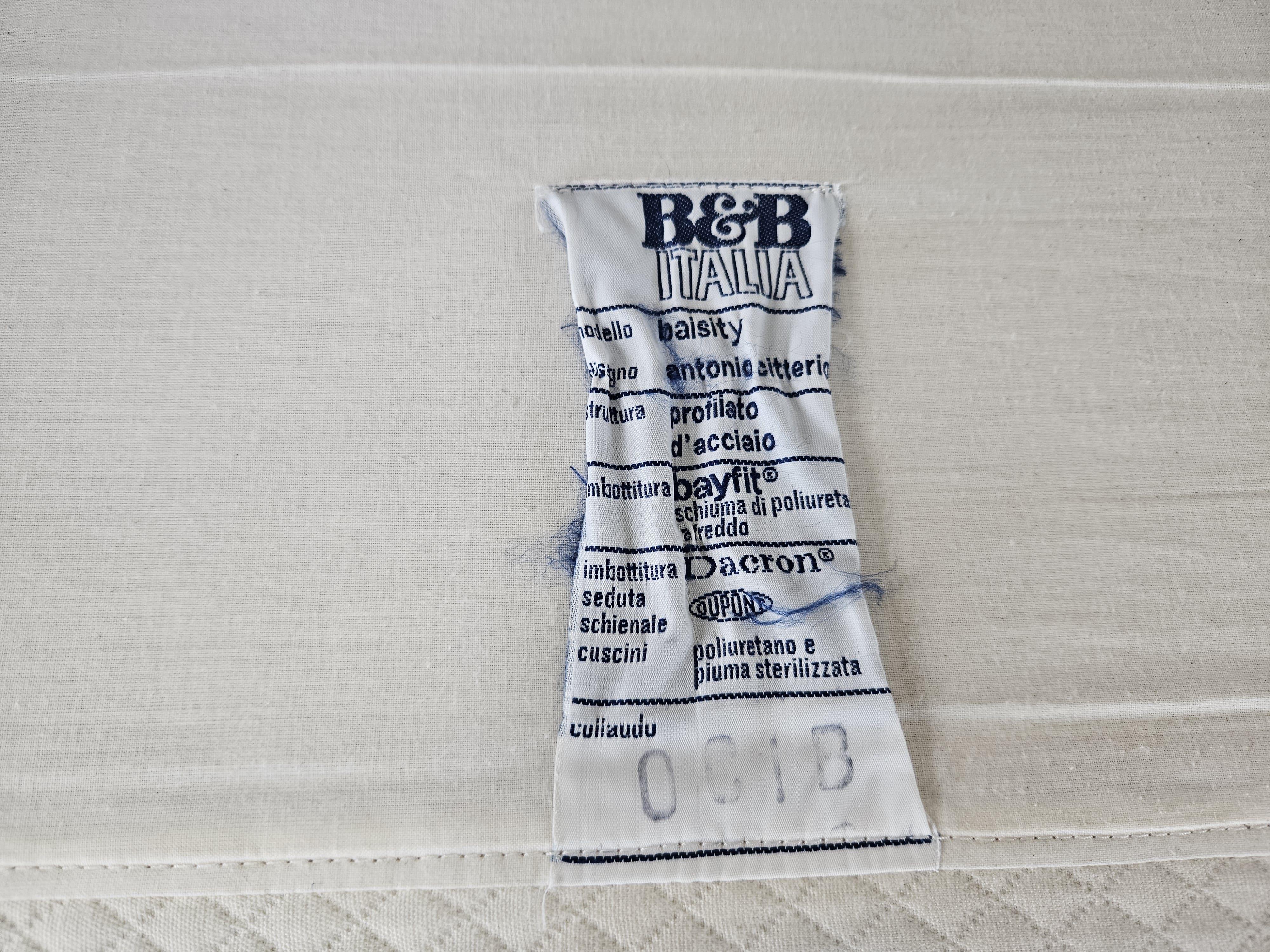 Sofa Baisity von Antonio Citterio für B&B Italia, 1980 im Angebot 7