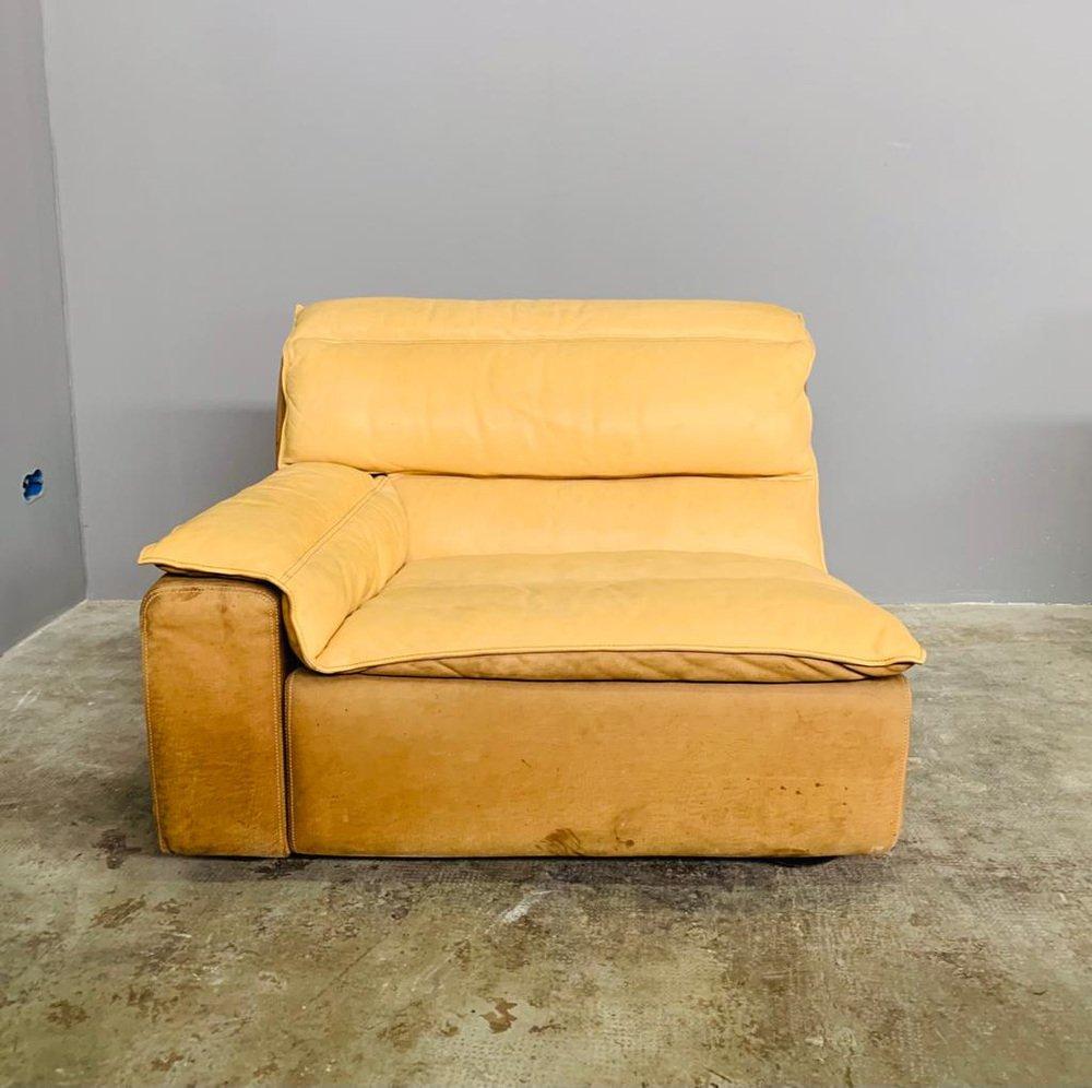 Modern Bogo leather and suede sofa by Carlo Bartoli for Rossi Di Albizzate For Sale