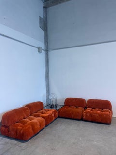 Divano Camaleonda in velluto rosso di Mario Bellini per B&B Italia