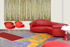 Giovannetti, 90s Contemporary Modular Leather Sofa by S. Giobbi, Red "Galassia"