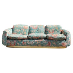 Divano Decorativo  Stile Guglielmo Ulrich 1940s ottone e Seta