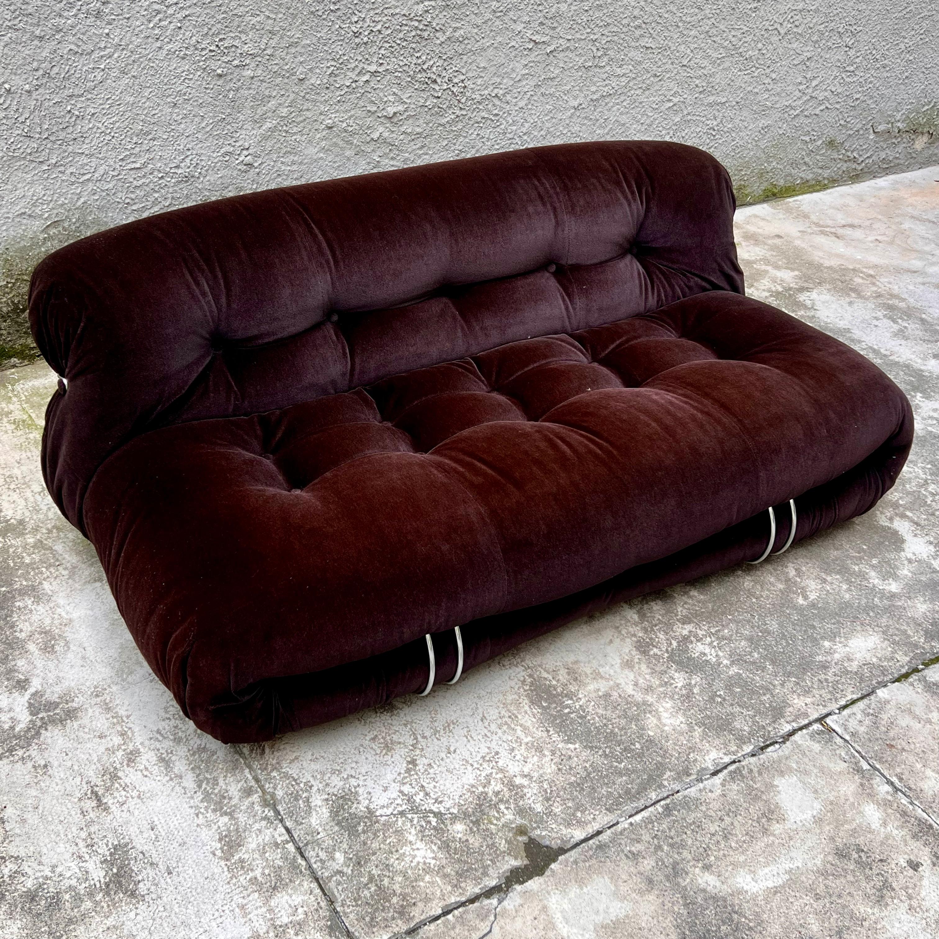 Mid-Century Modern Divano Due Posti Soriana di Tobia Scarpa per Cassina - Italia - 1970s