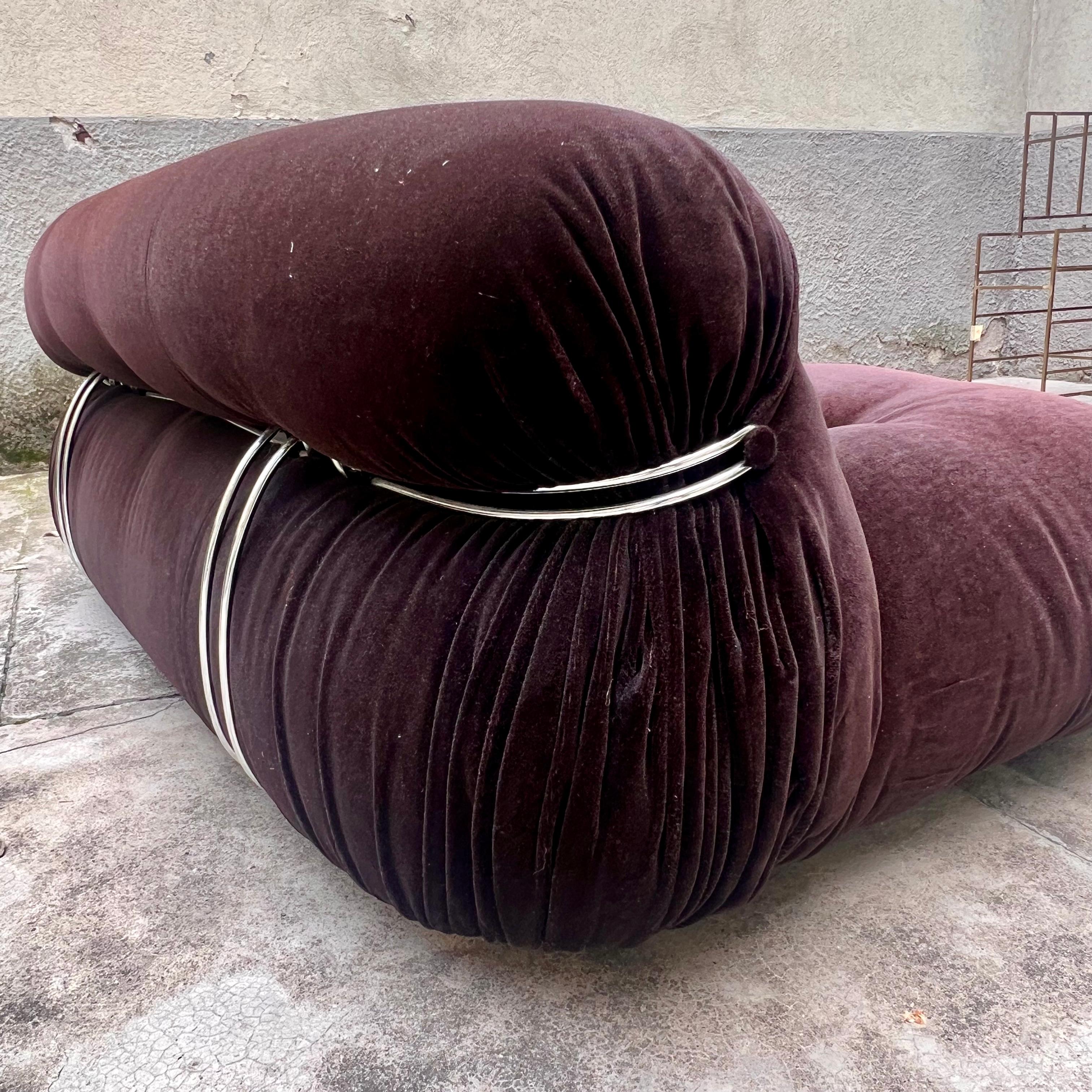 Divano Due Posti Soriana di Tobia Scarpa per Cassina - Italia - 1970s In Good Condition In Milano, IT