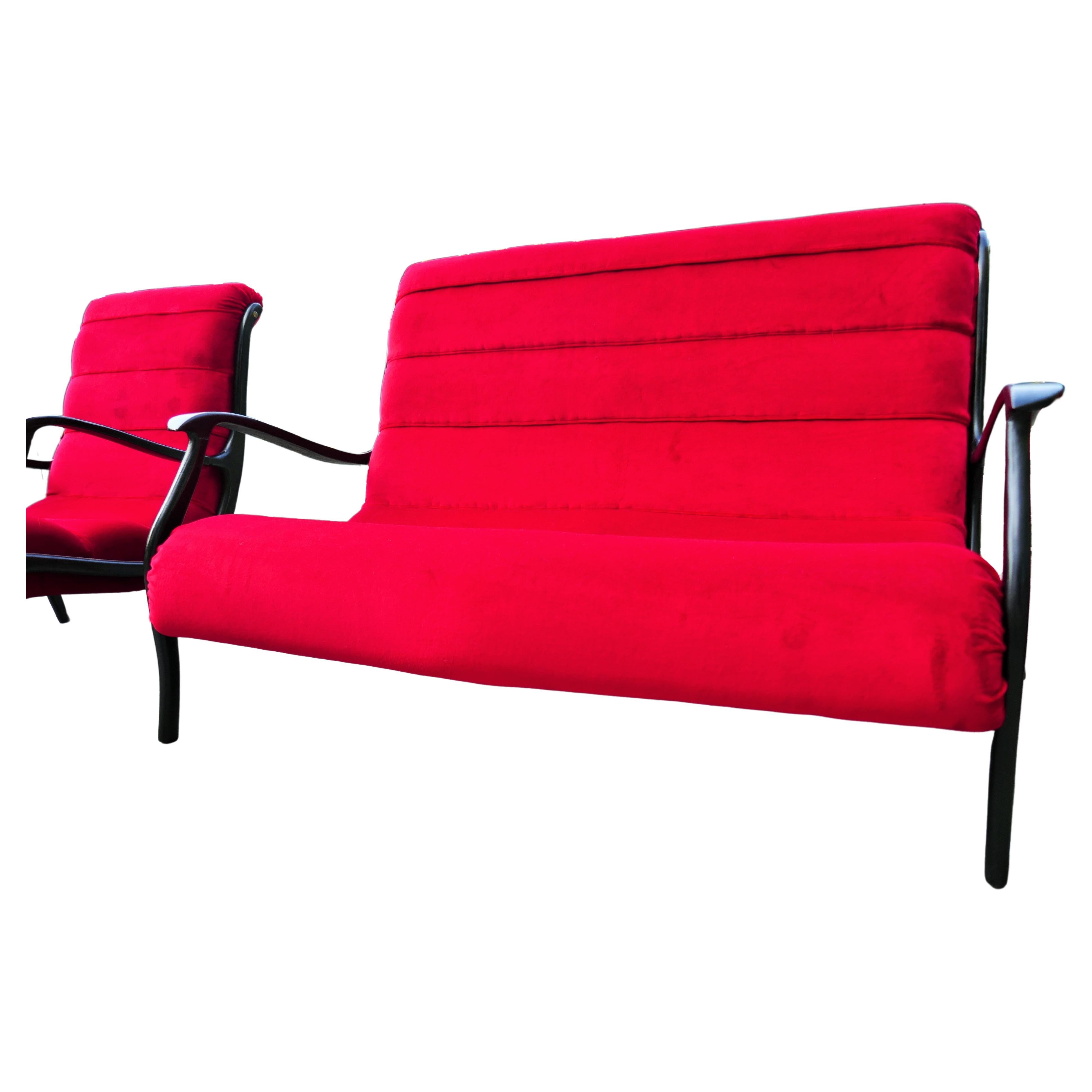 Canapé et deux fauteuils par Ezio Longhi pour Elam en vente 6