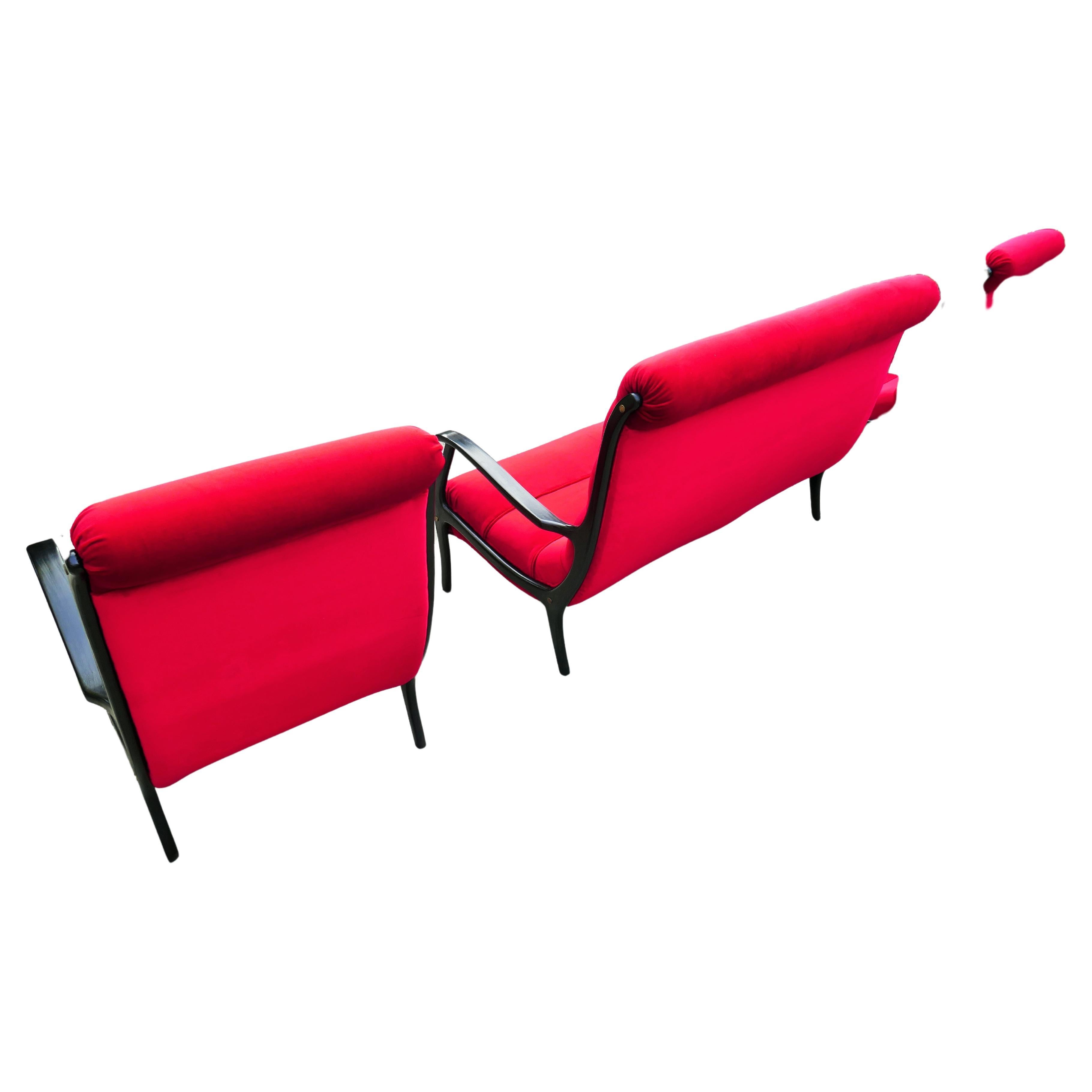 Canapé et deux fauteuils par Ezio Longhi pour Elam en vente 8