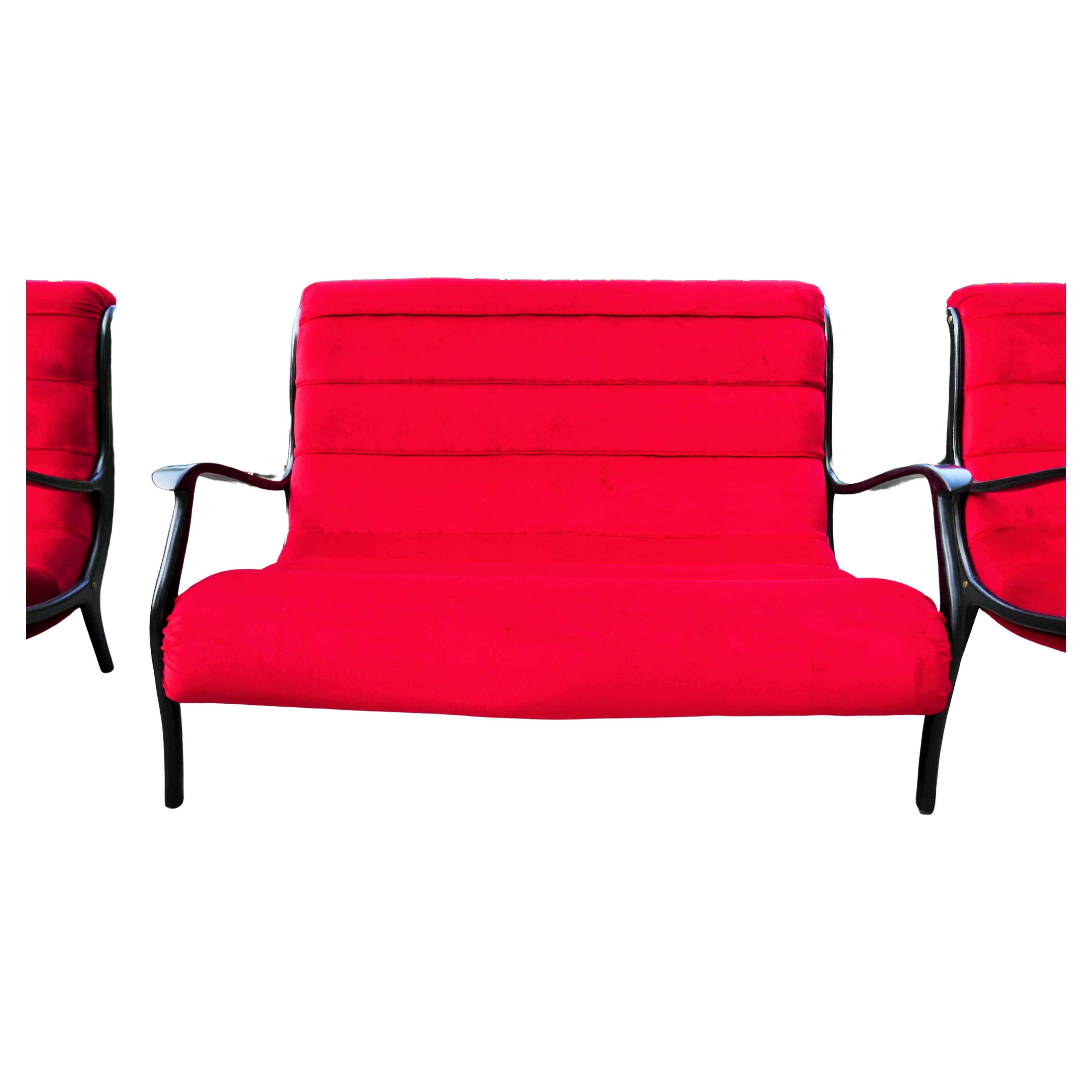 Canapé et deux fauteuils par Ezio Longhi pour Elam Bon état - En vente à Lugo, IT