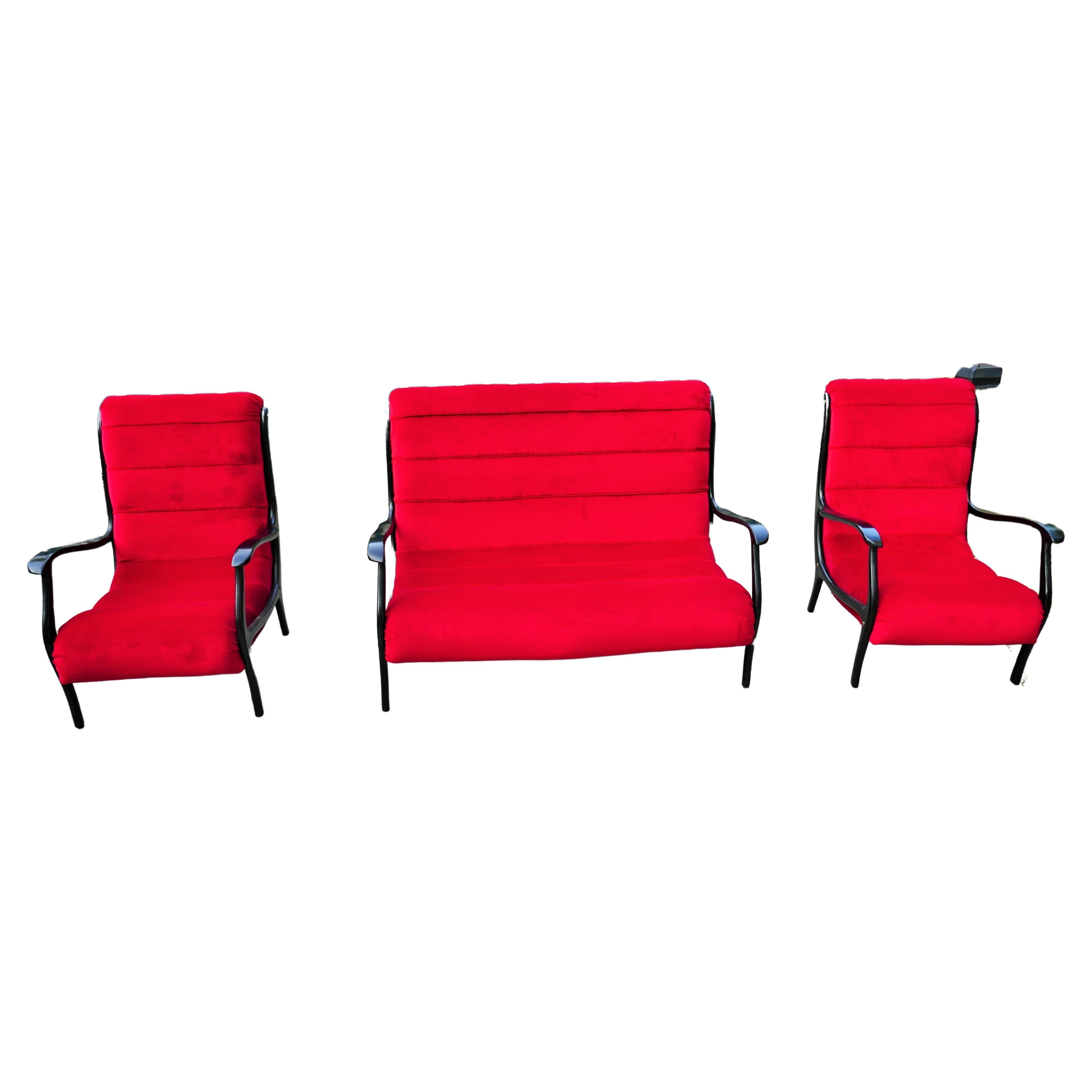 Canapé et deux fauteuils par Ezio Longhi pour Elam en vente 2