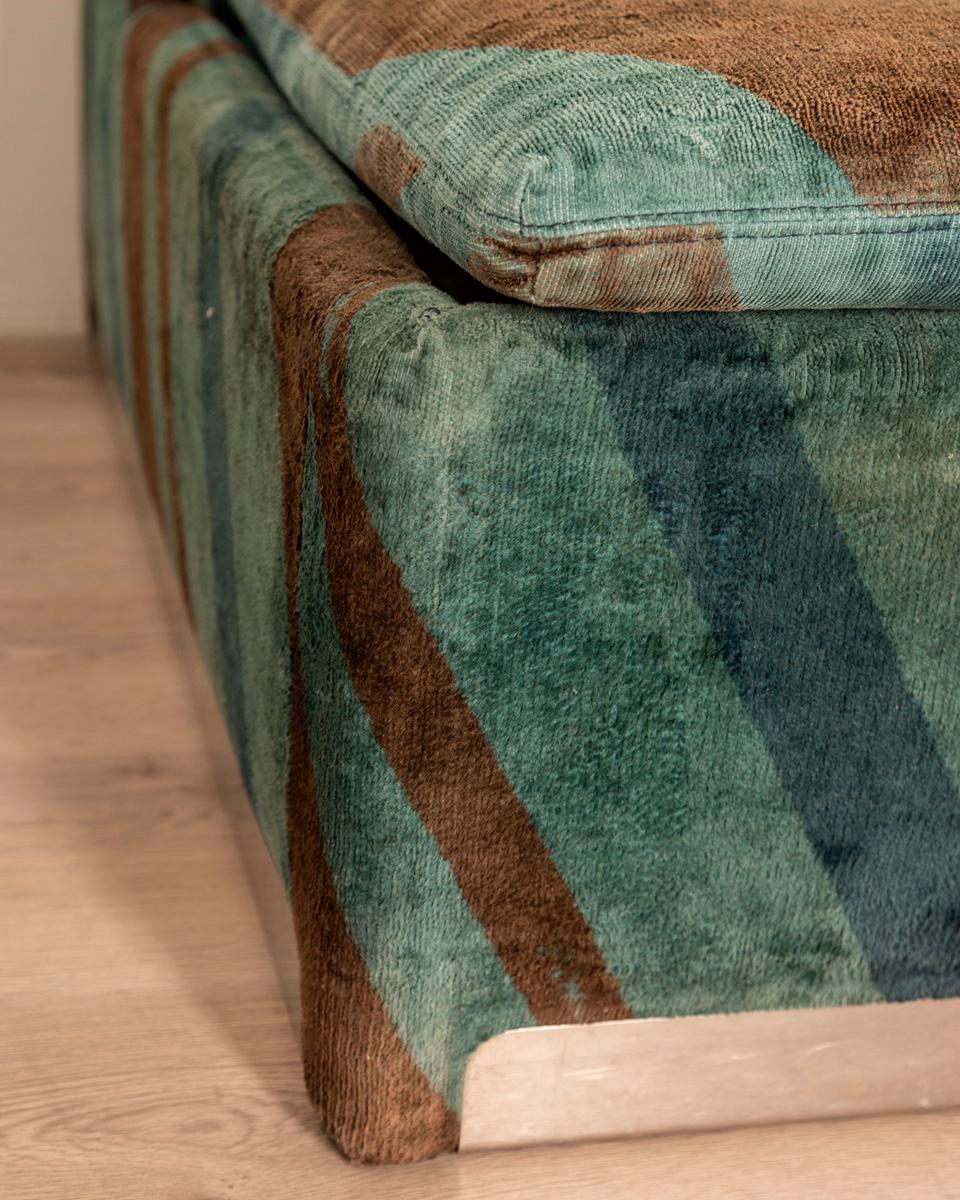 Italiano Divano e poltrona componibile vintage anni 70 mod. p10 proposals design Saporiti