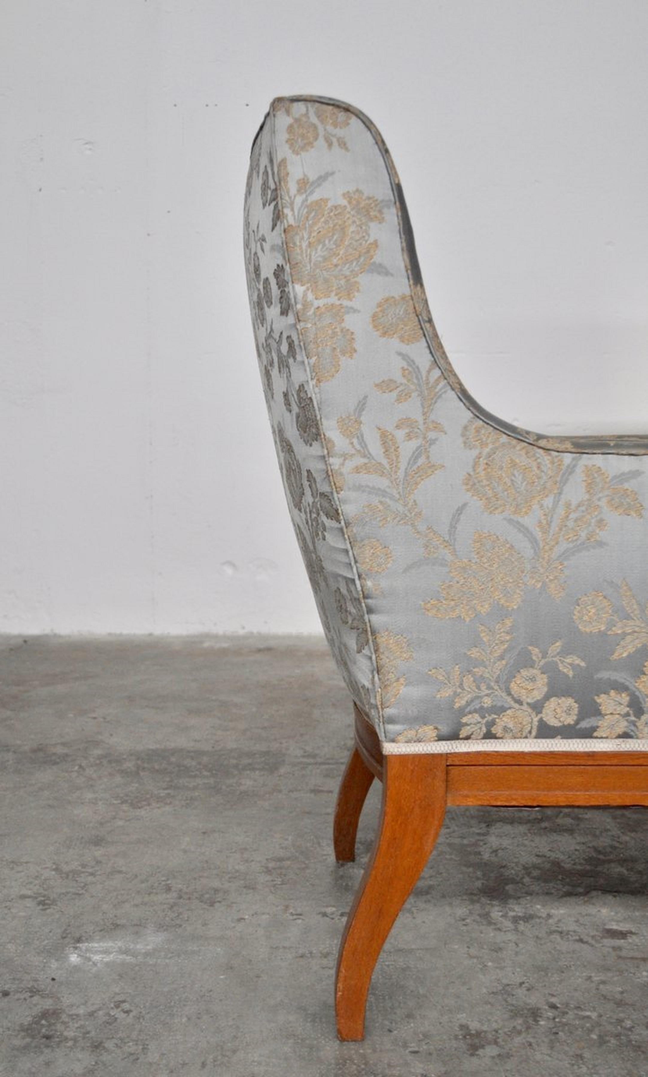 Fabric Vintage ash sofa and chairs, 1930s For Sale