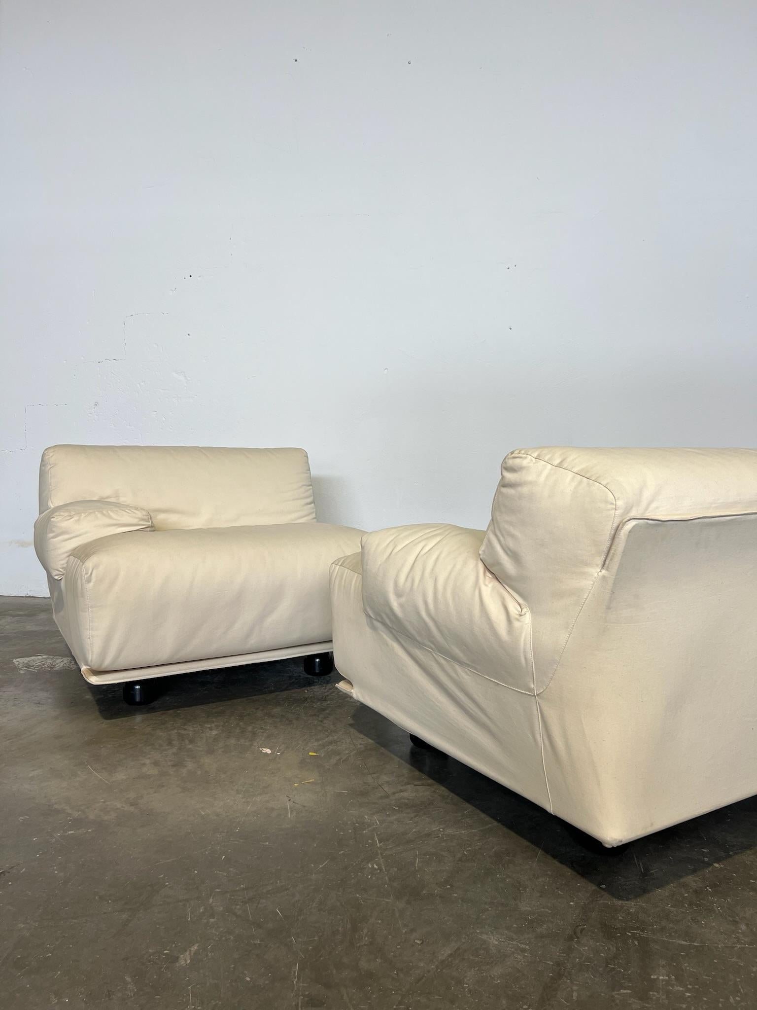 Divano Fiandra Vico Magistretti per Cassina Textil en venta