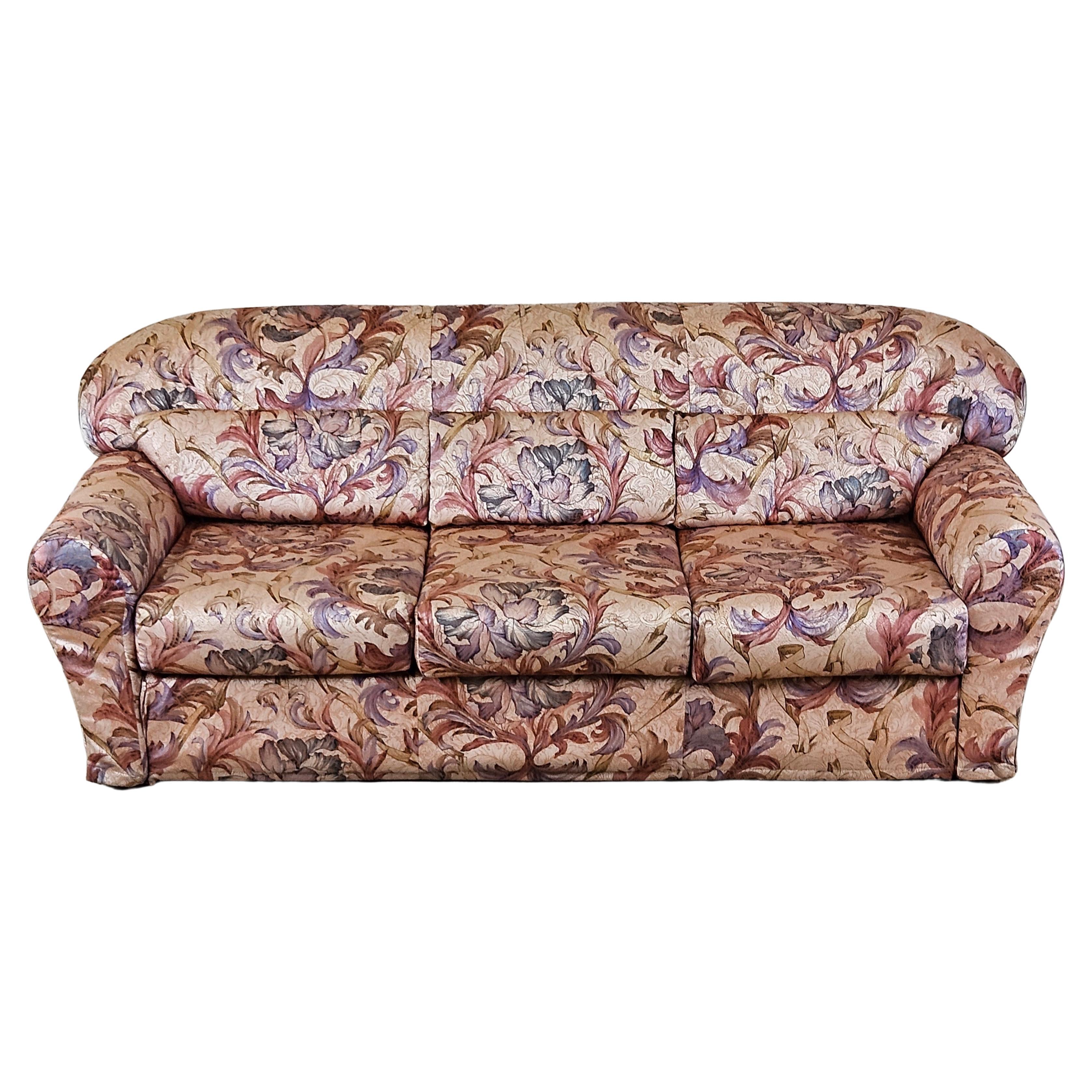 1970er Dreisitzer-Sofa mit Blumenmuster