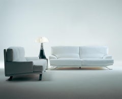 Giovannetti, zeitgenössisches 2-Sitzer-Sofa aus den 1970er-Jahren von P. Piva Creme „Boss“