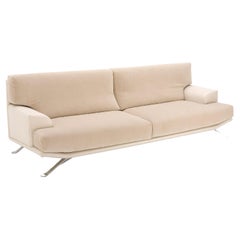 Giovannetti, contemporary 2 seater sofa from the 1970's by P. Piva Cream "Boss"