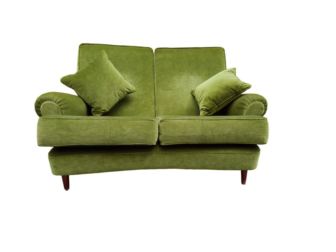 Velvet Italy 1960s two-seat upholstered sofa in green velvet For Sale