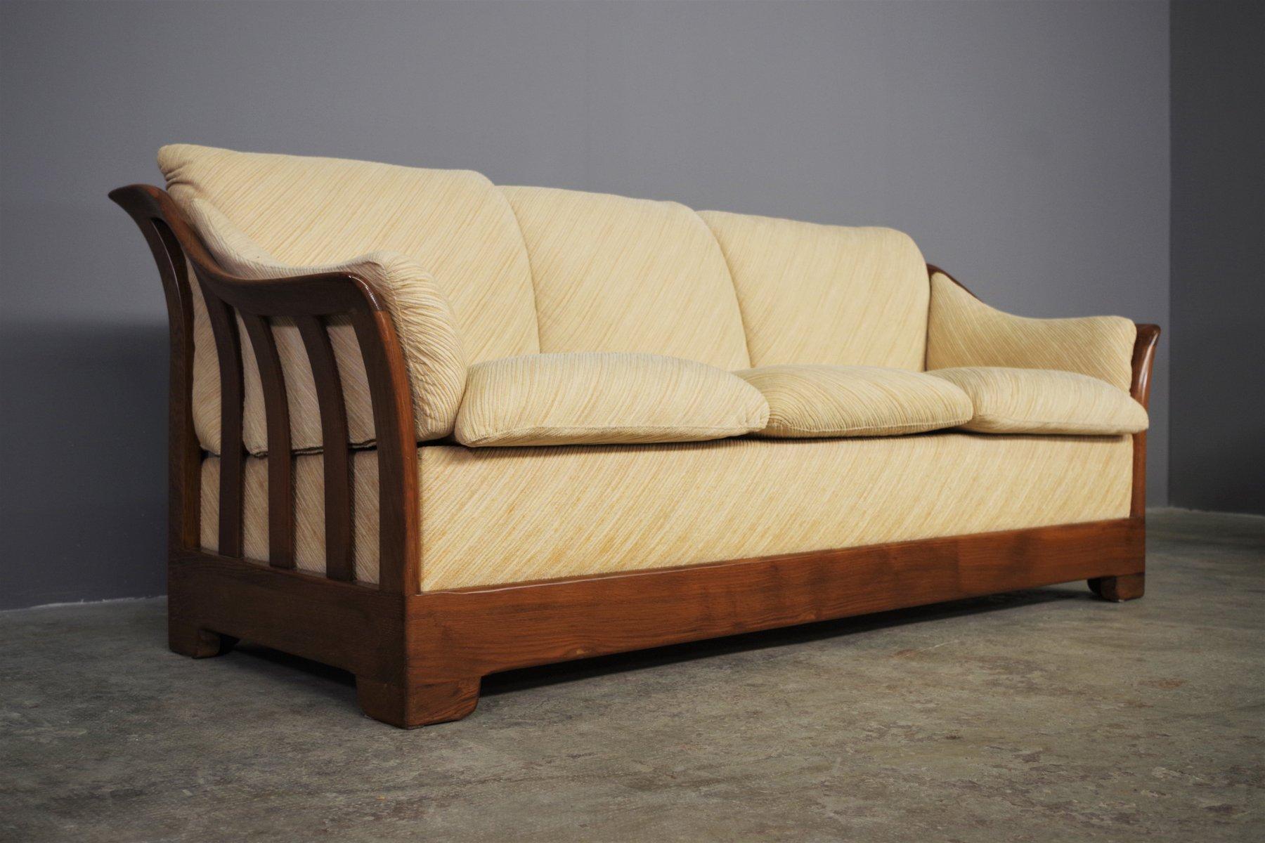 Holzsofa und Sessel von Mobil Girgi, 1970er Jahre, 3er-Set im Zustand „Gut“ im Angebot in Manzano, IT
