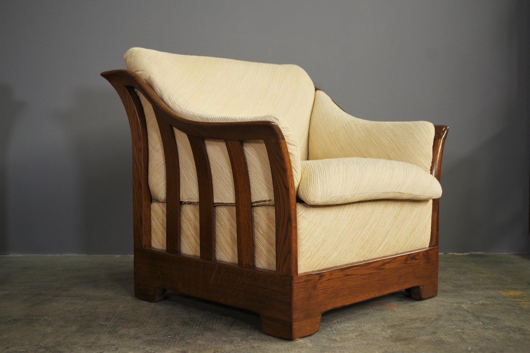 Holzsofa und Sessel von Mobil Girgi, 1970er Jahre, 3er-Set im Angebot 2