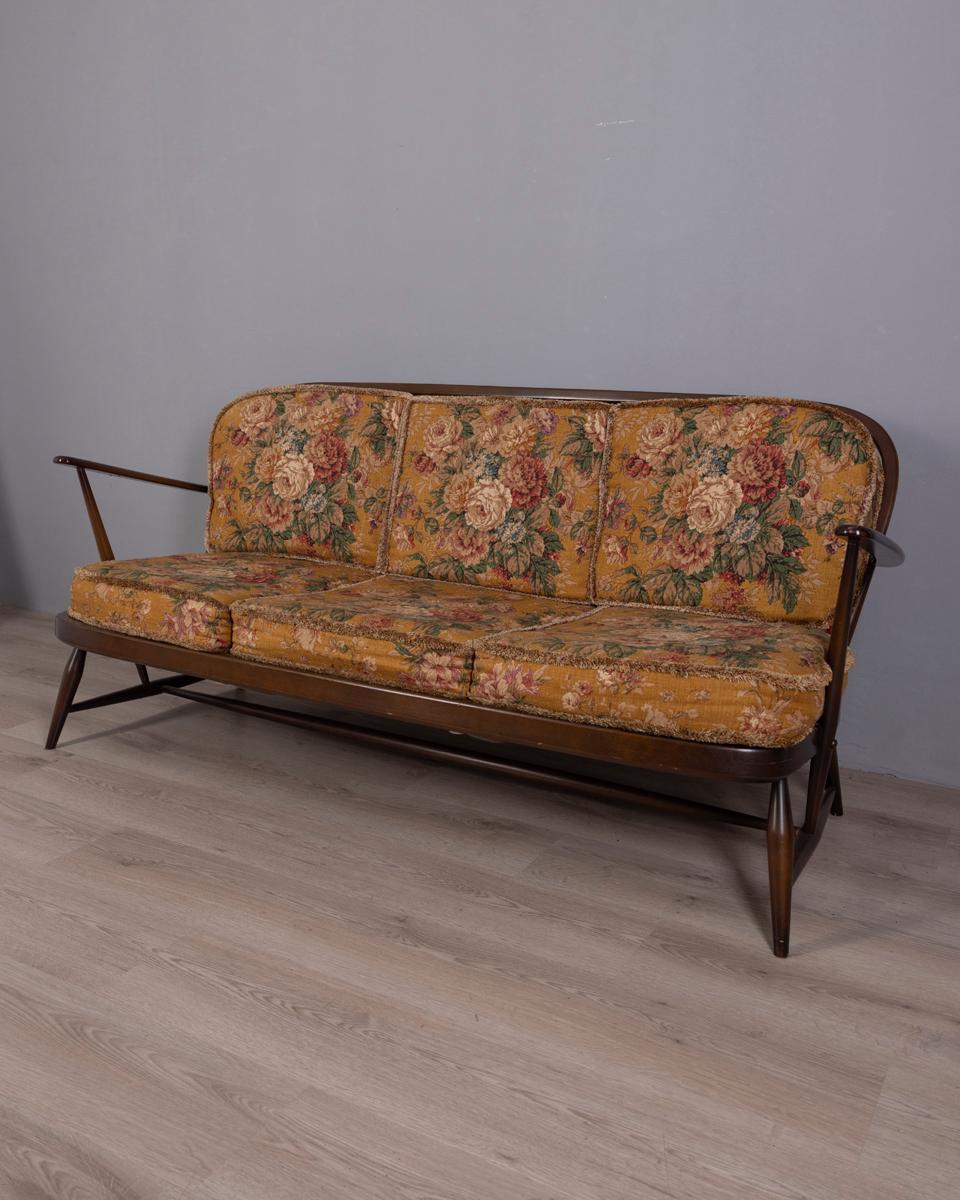 Divan en cuir vintage années 60 Design Lucian Ercolani per Ercol Bon état - En vente à None, IT
