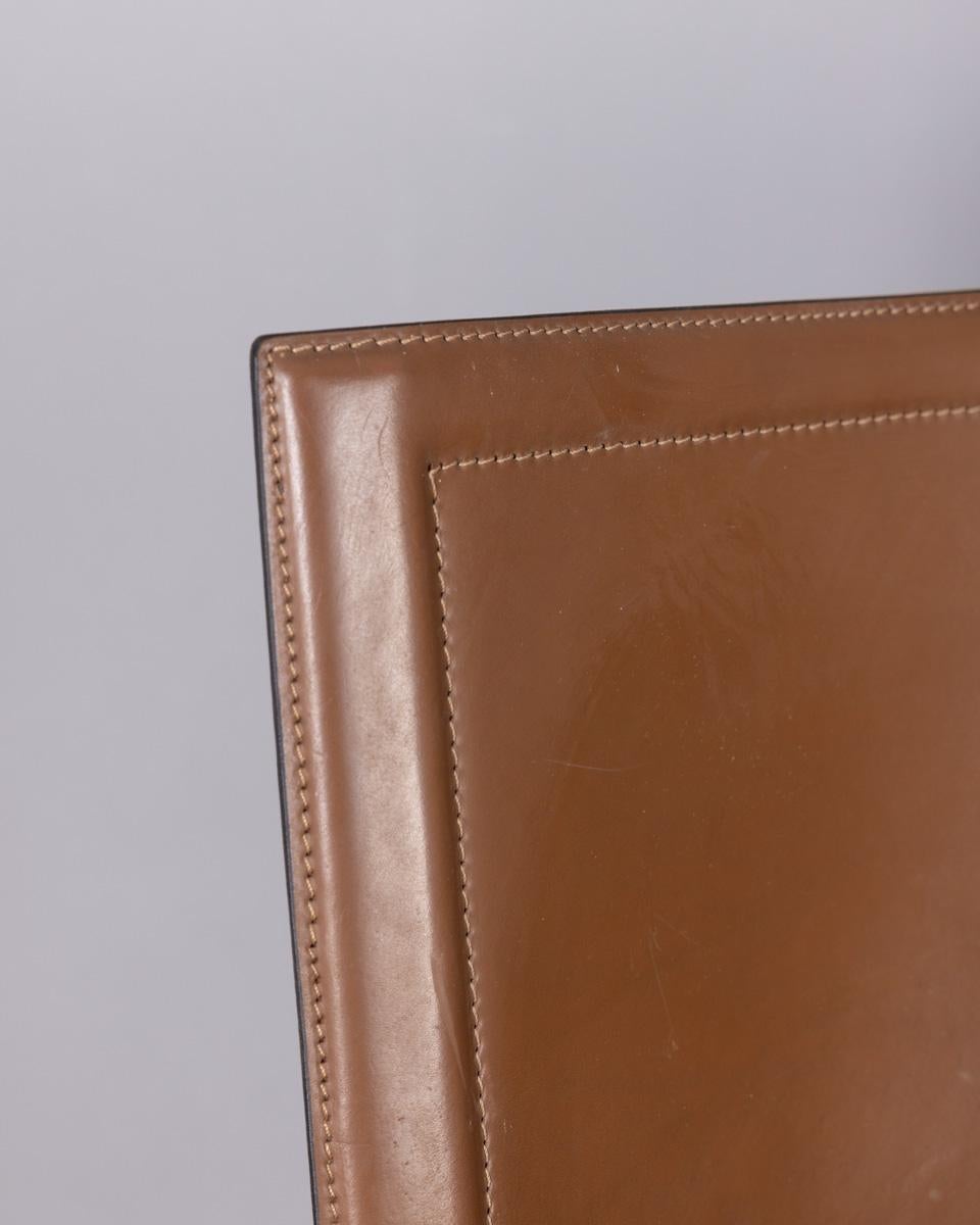 Italian Leather sofa from the 1970s, 'korium' design Tito Agnoli for Matteo Grassi For Sale