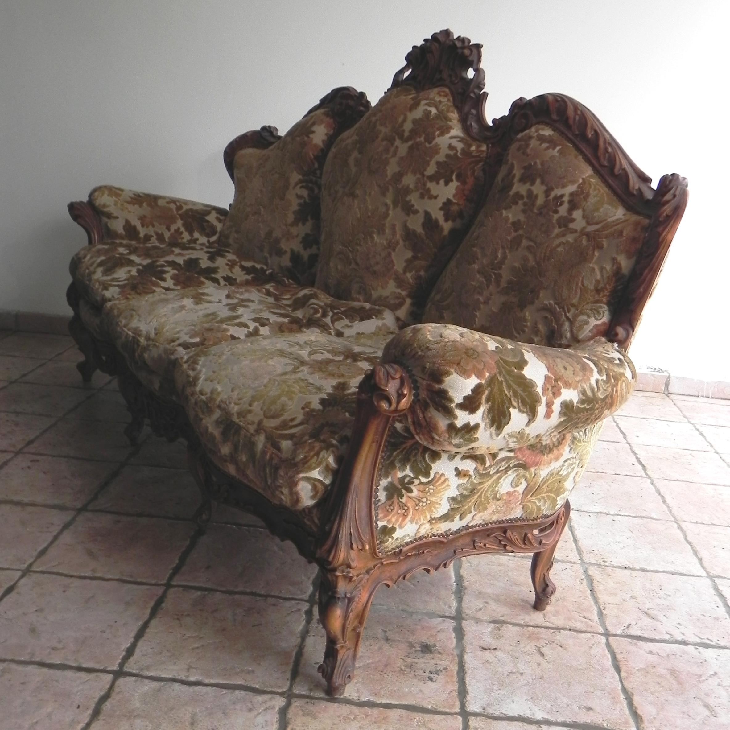 Baroque Revival Divano in Stile Barocco Siciliano, Anni 70 For Sale