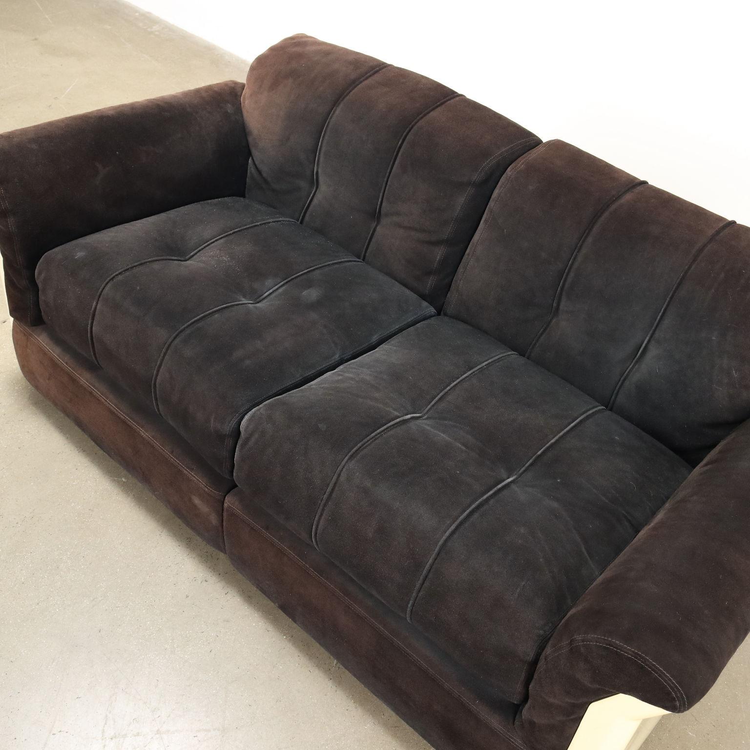 Cuir Canapé Larissa par Vittorio Introini pour Saporiti, 1970 en vente