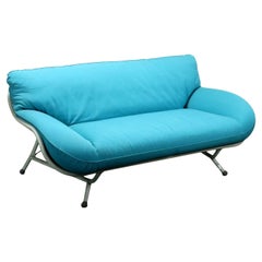 Divano "Leggero" di Massimo Iosa Ghini per Cassina Anni 80 azzurro
