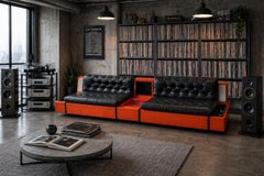 Beka Tortuga 70s Sofa Bed in Orange Fiberglass