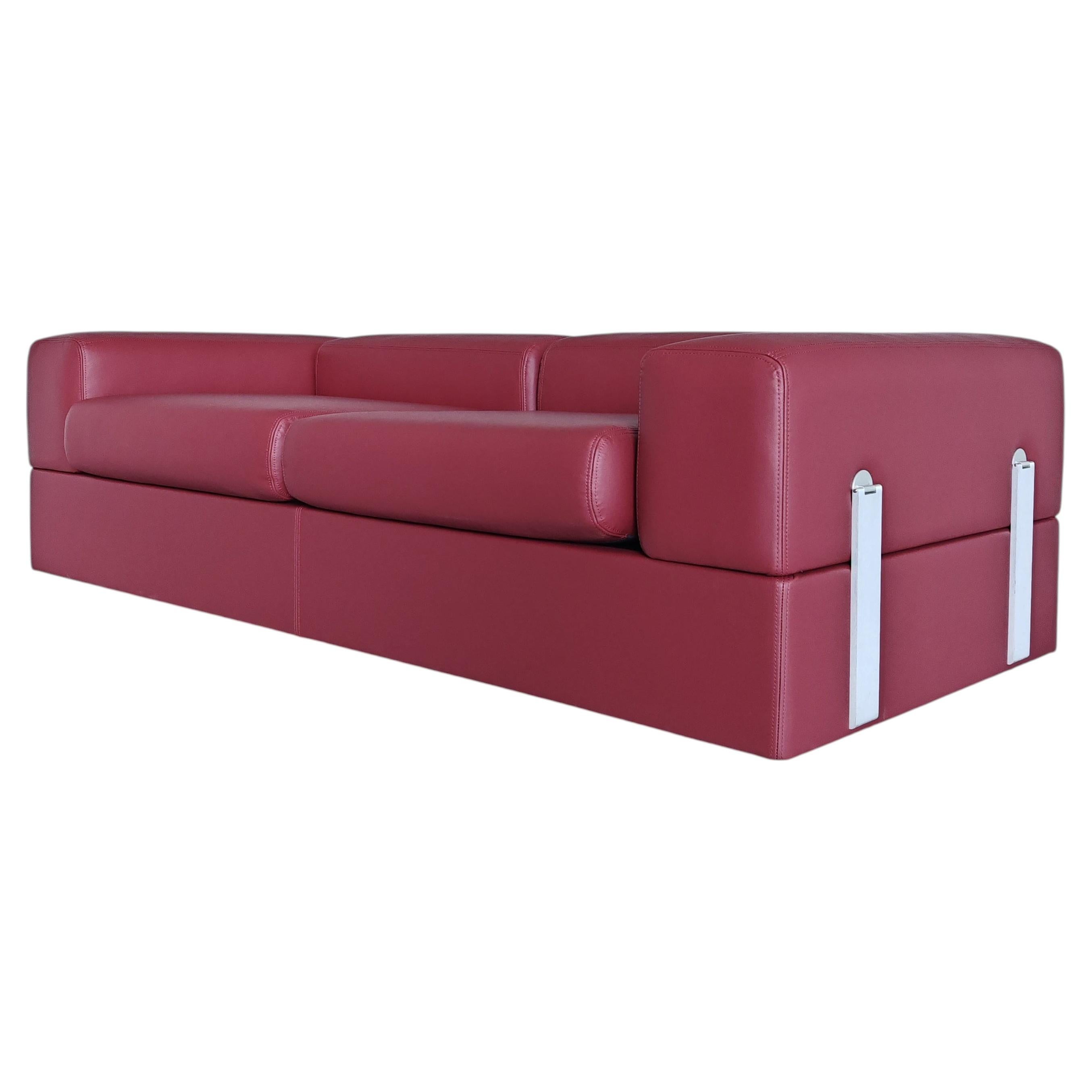 Canapé de jour mod 711 design 70s Tito Agnoli Cinova nouveau cuir