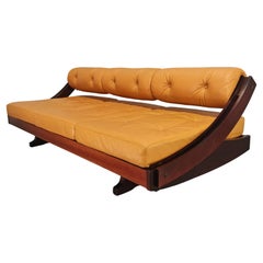 60s Italian design leather sofa bed  GS.195 Gianni Songia for Sormani