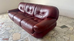 Sapporo leather lounge sofa by Mobil Girgi, Italy, 1970s