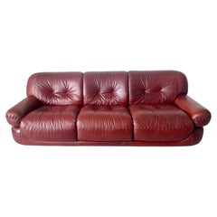 Sapporo leather lounge sofa by Mobil Girgi, Italy, 1970s