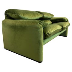 Divano Maralunga di Vico Magistretti per Cassina 2 posti velluto verde