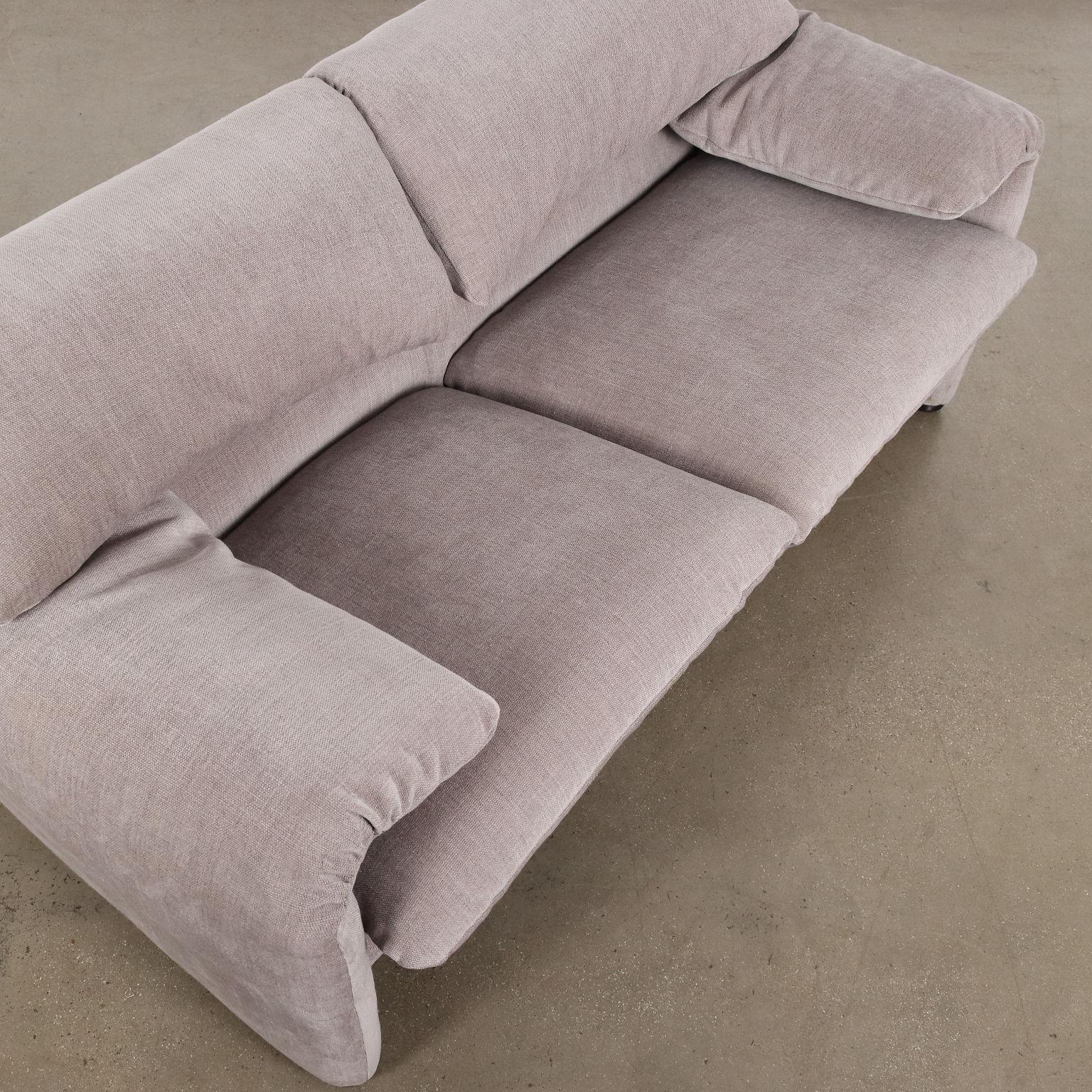 Sofá 'Maralunga' de Vico Magistretti para Cassina, años 80 Tela en venta