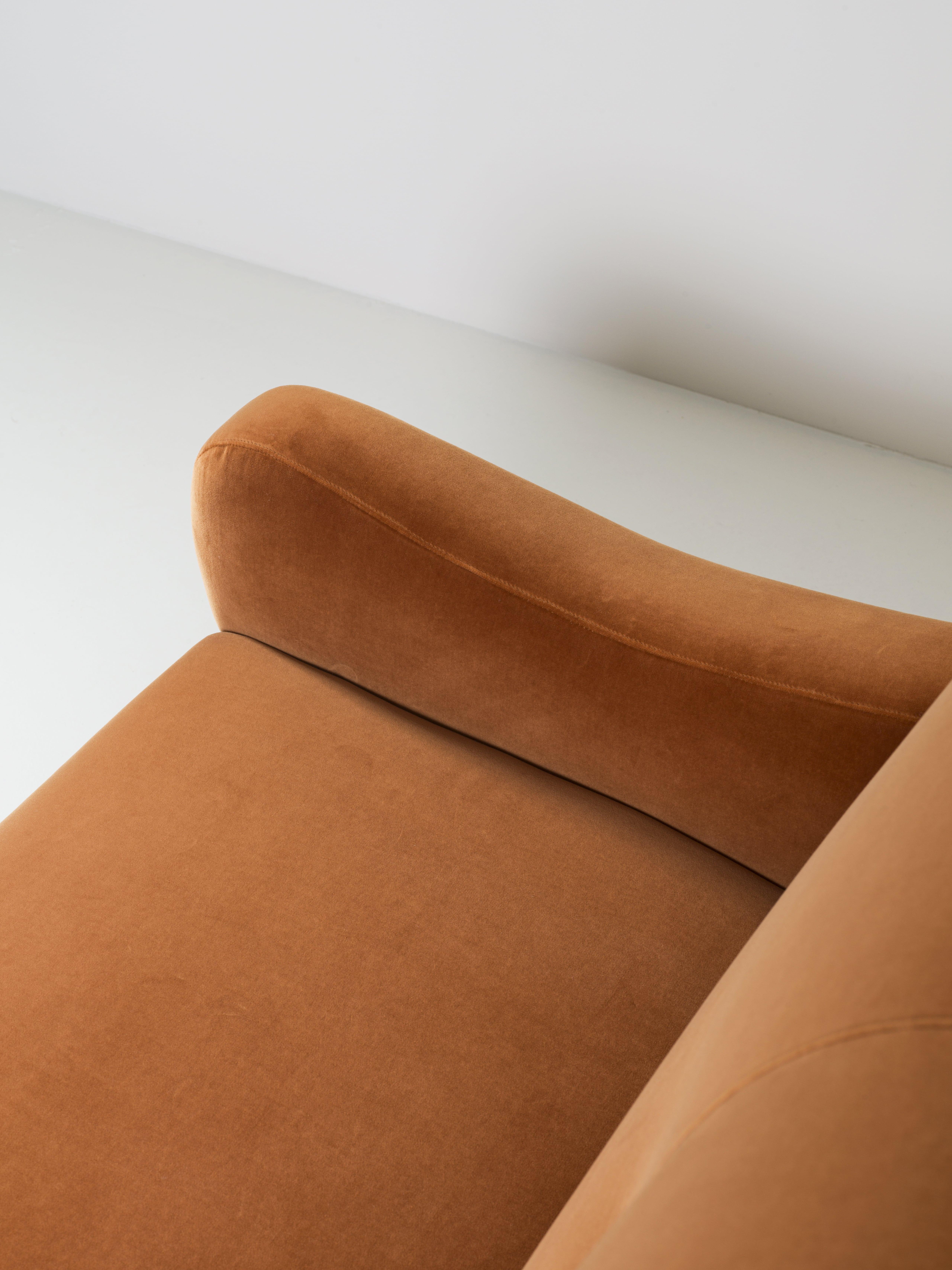 Mid-20th Century Canapé modèle Lady, Marco Zanuso pour Arflex Italia Velours des années 50 Pierre Frey en vente