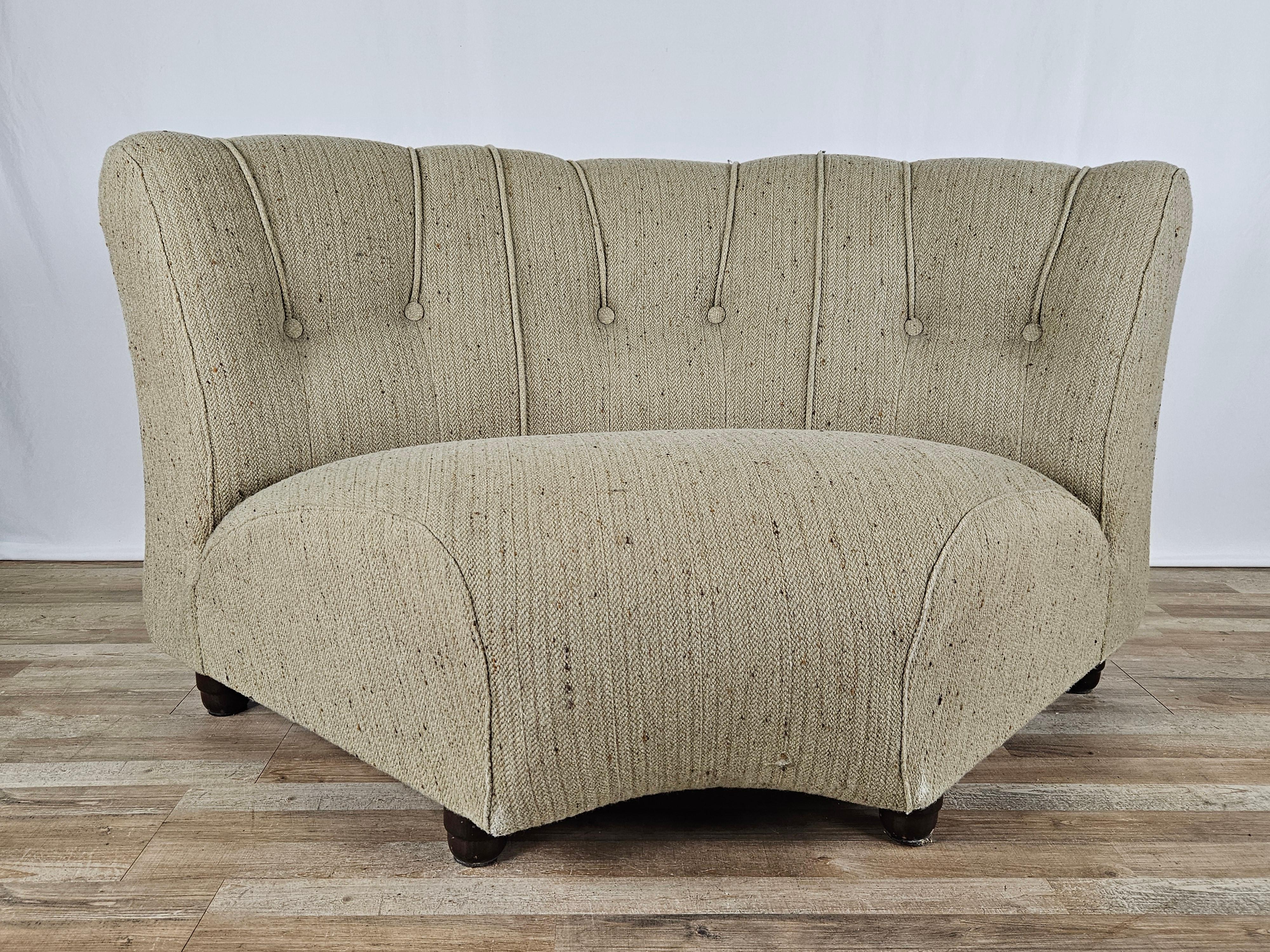 Modular corner sofa four seats in 1970s fabric For Sale 6