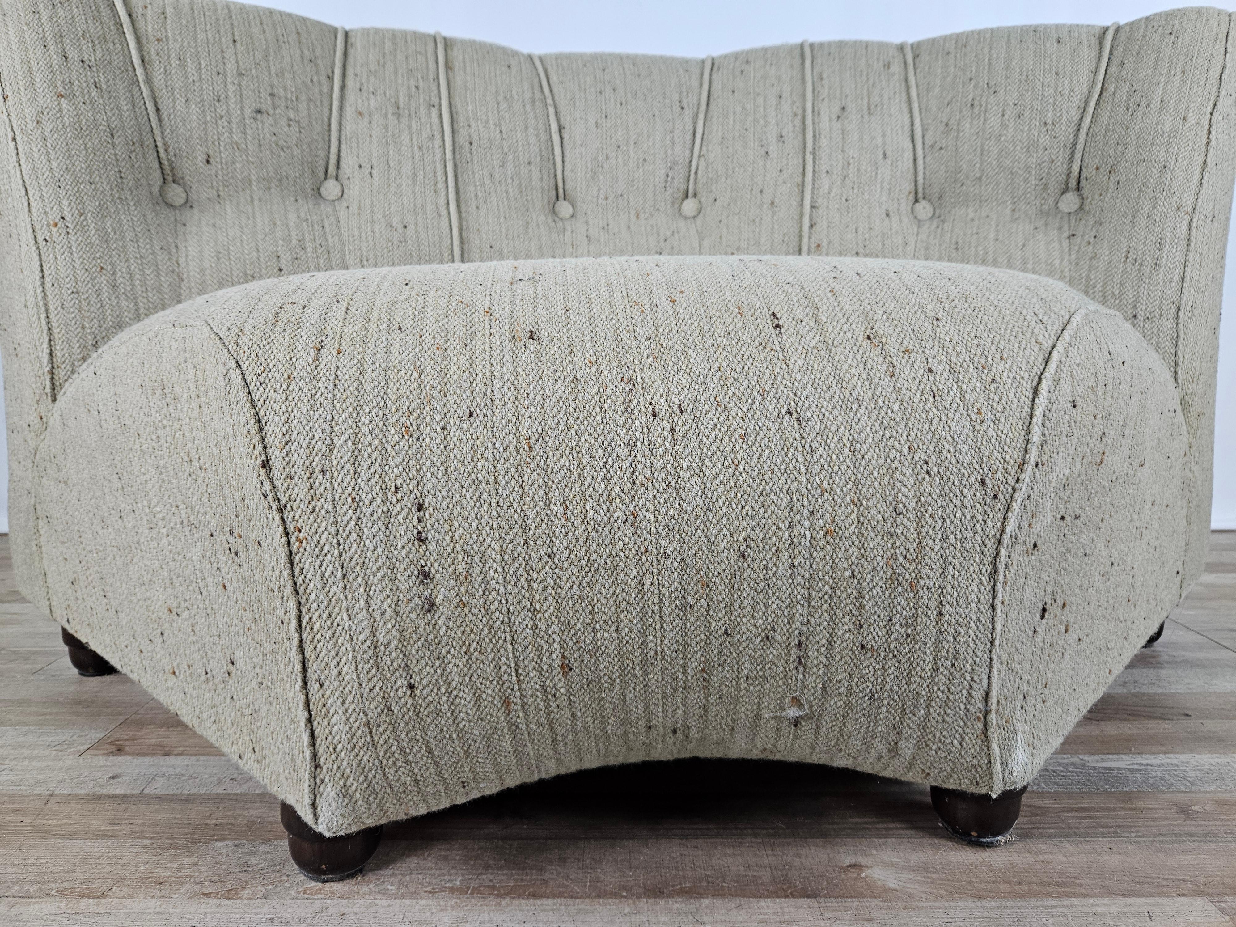 Modular corner sofa four seats in 1970s fabric For Sale 7
