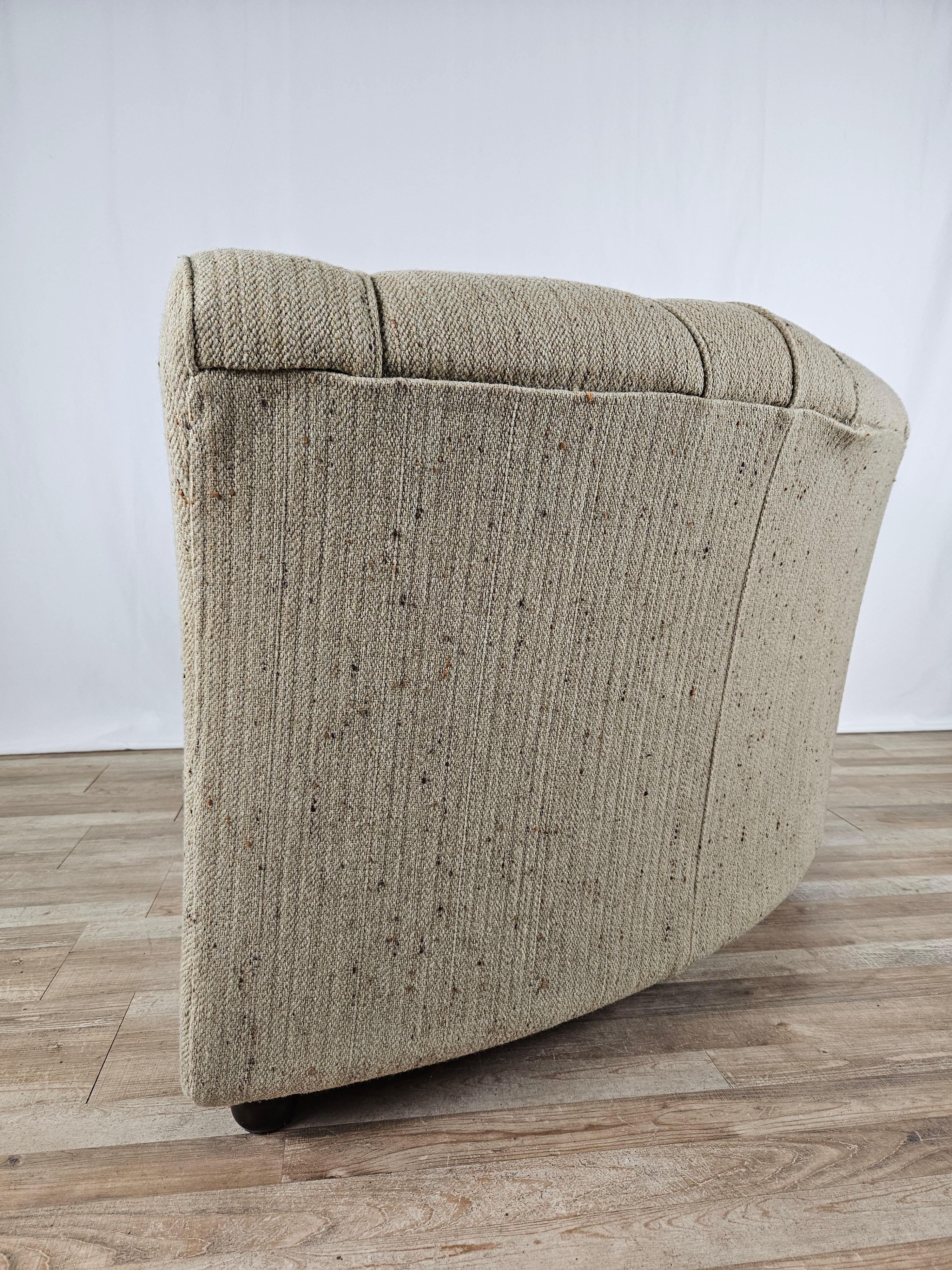 Modular corner sofa four seats in 1970s fabric For Sale 8