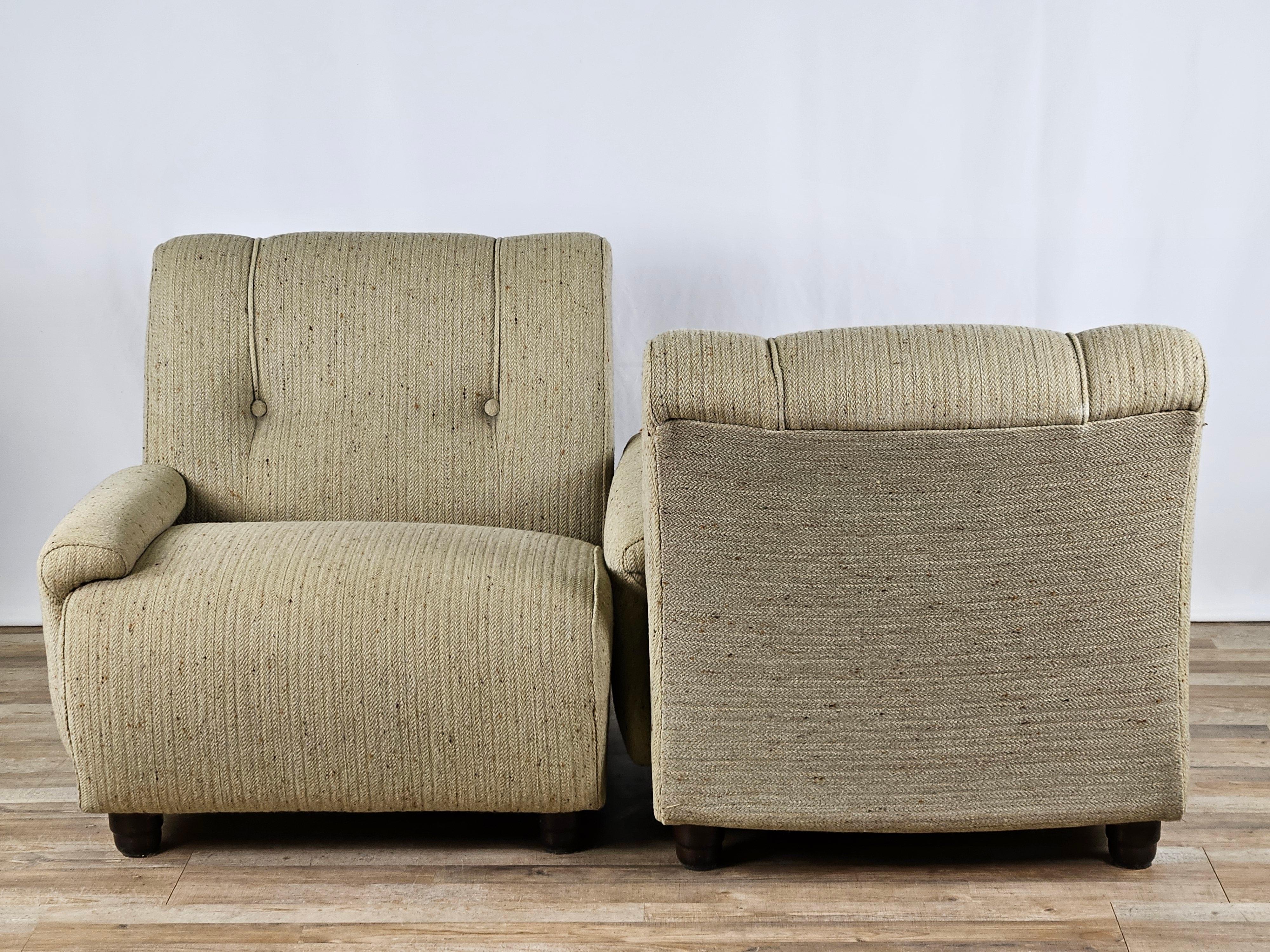 Late 20th Century Modular corner sofa four seats in 1970s fabric For Sale