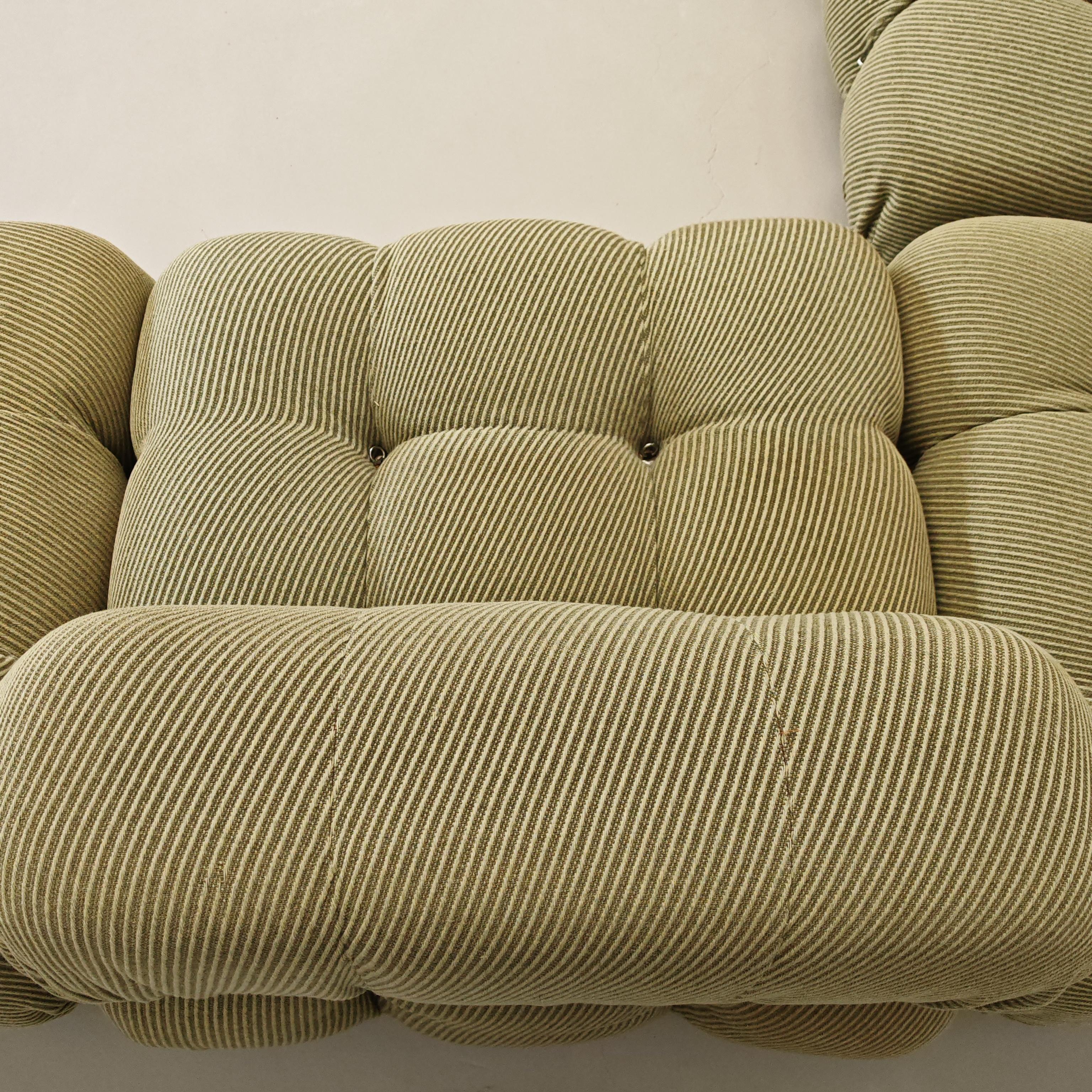 Canapé modulaire 'Camaleonda' vert et 5 modules vintage  Bellini pour B&B 70s en vente 3